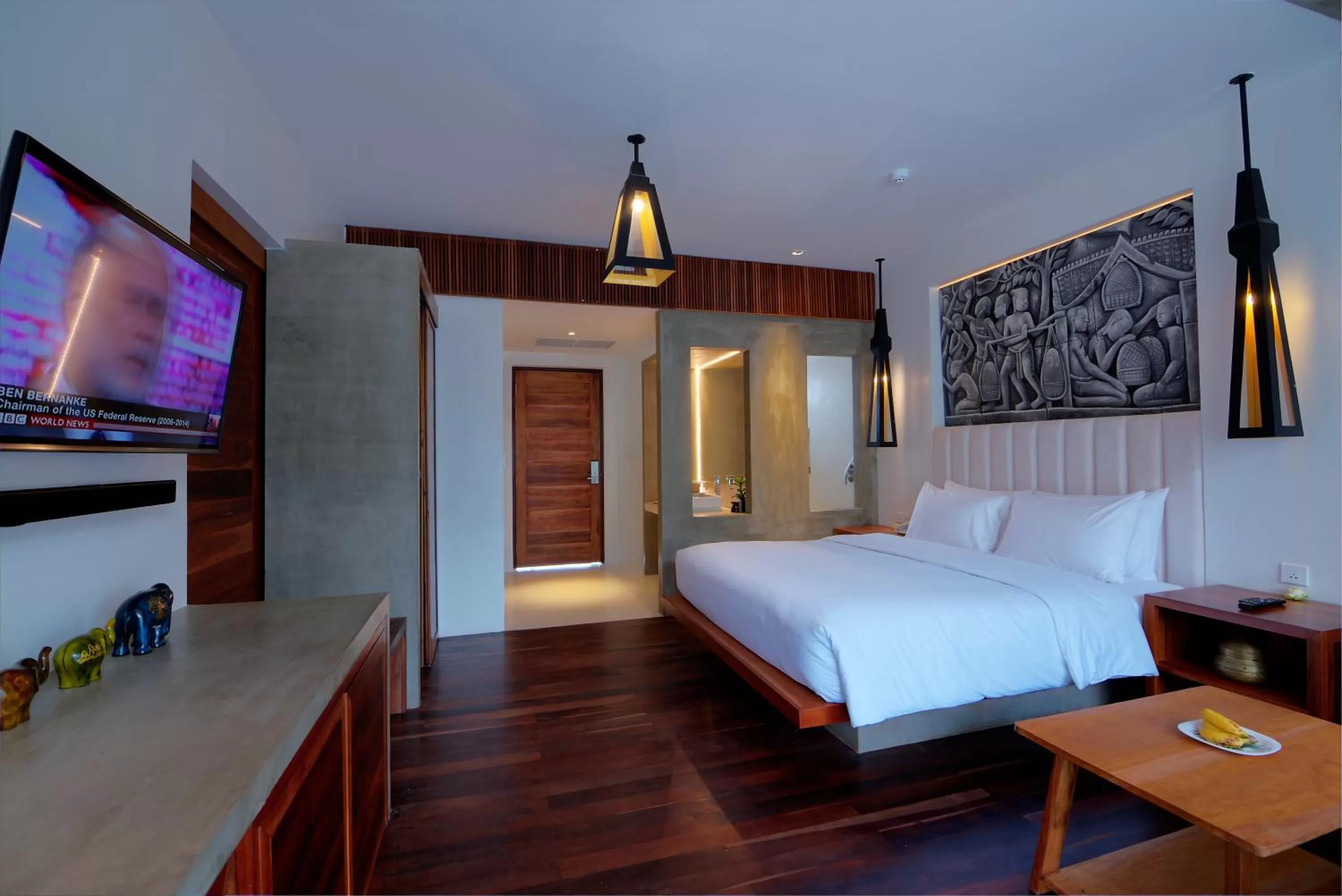 Photo of the whole room, Bed in Apsara Residence Hotel