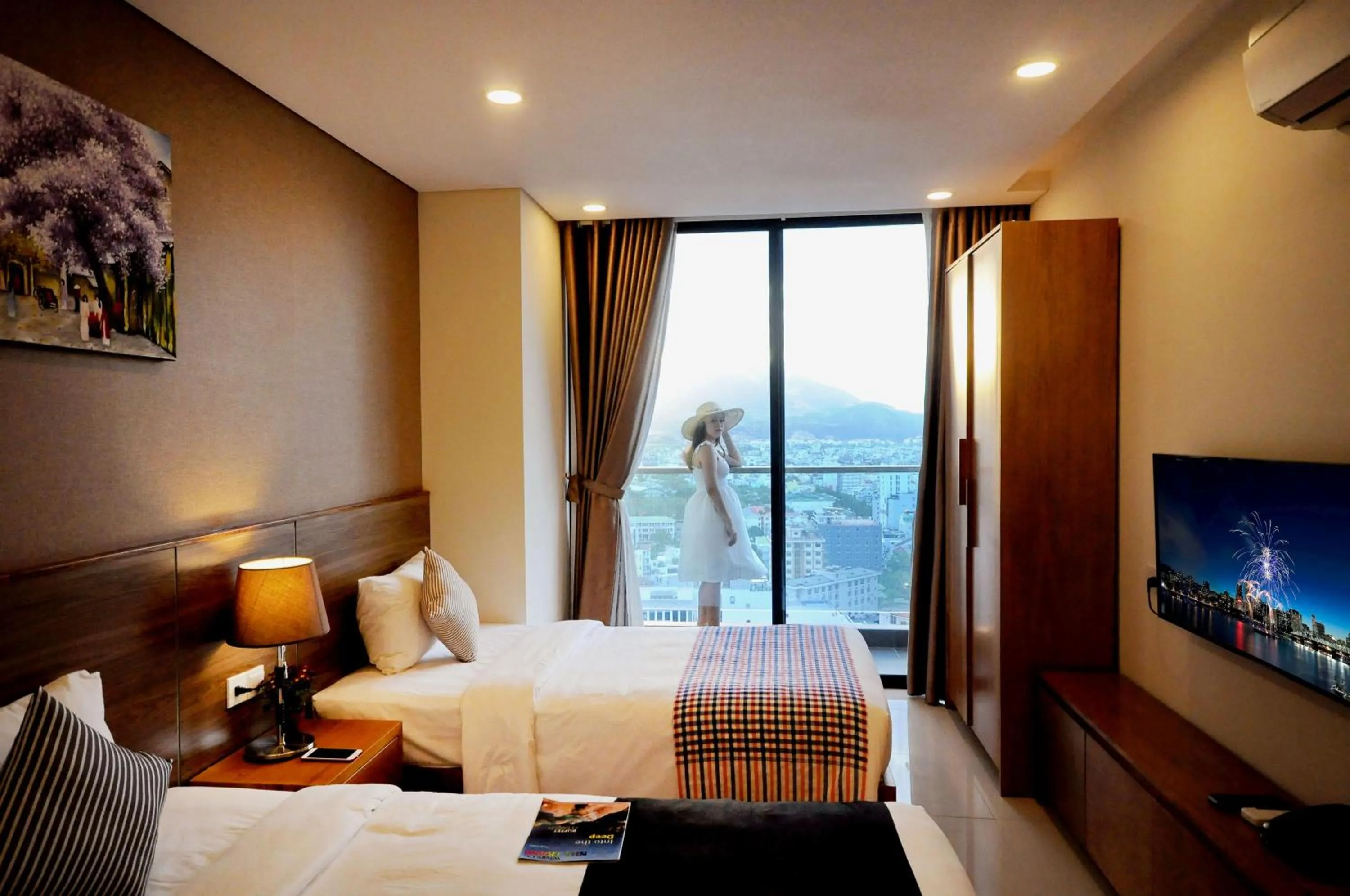 Bed in Holi Beach Hotel & Apartments