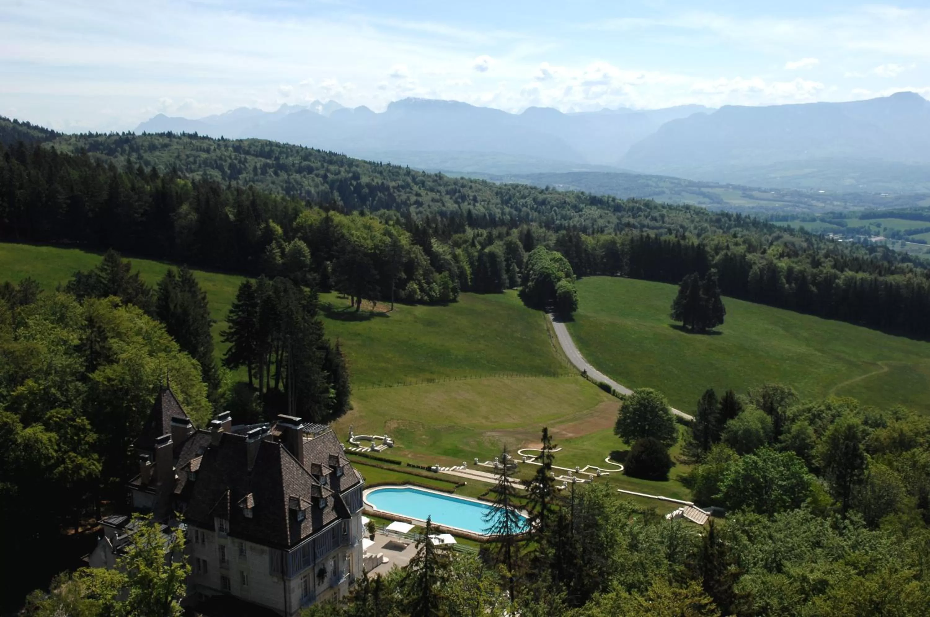 Bird's eye view in Château des Avenieres - Relais & Châteaux