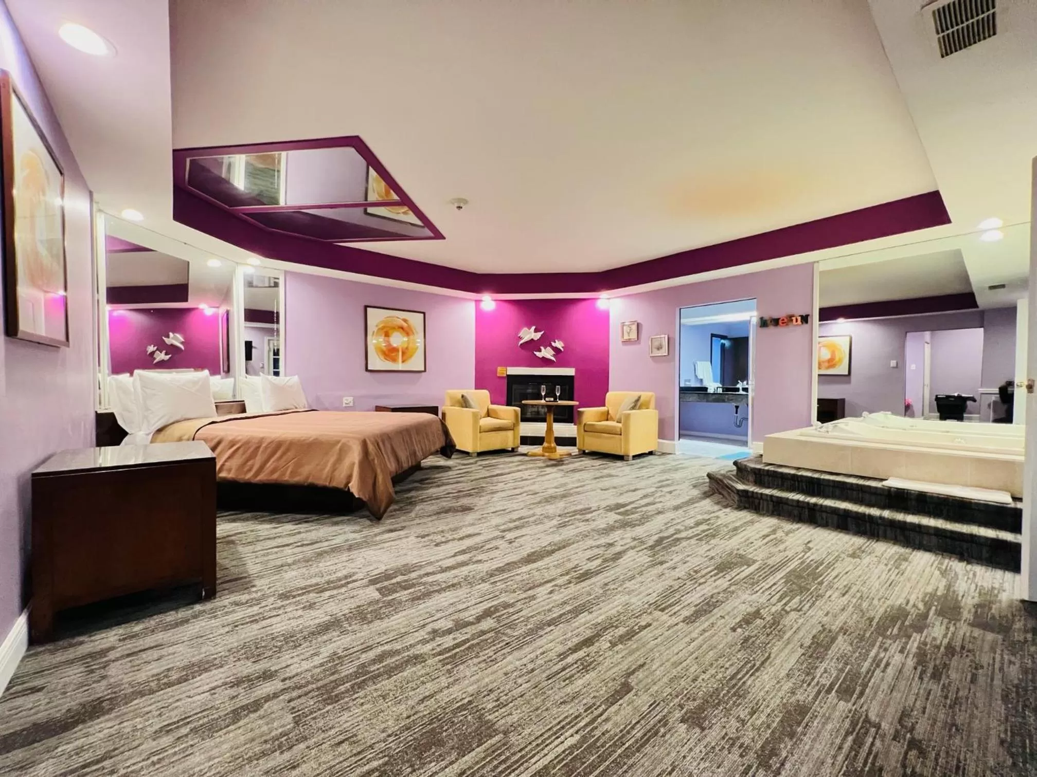 Bed in Inn of the Dove - Romantic Luxury Suites with Jacuzzi & Seasonal Fireplace at Harrisburg-Hershey-Philadelphia, PA