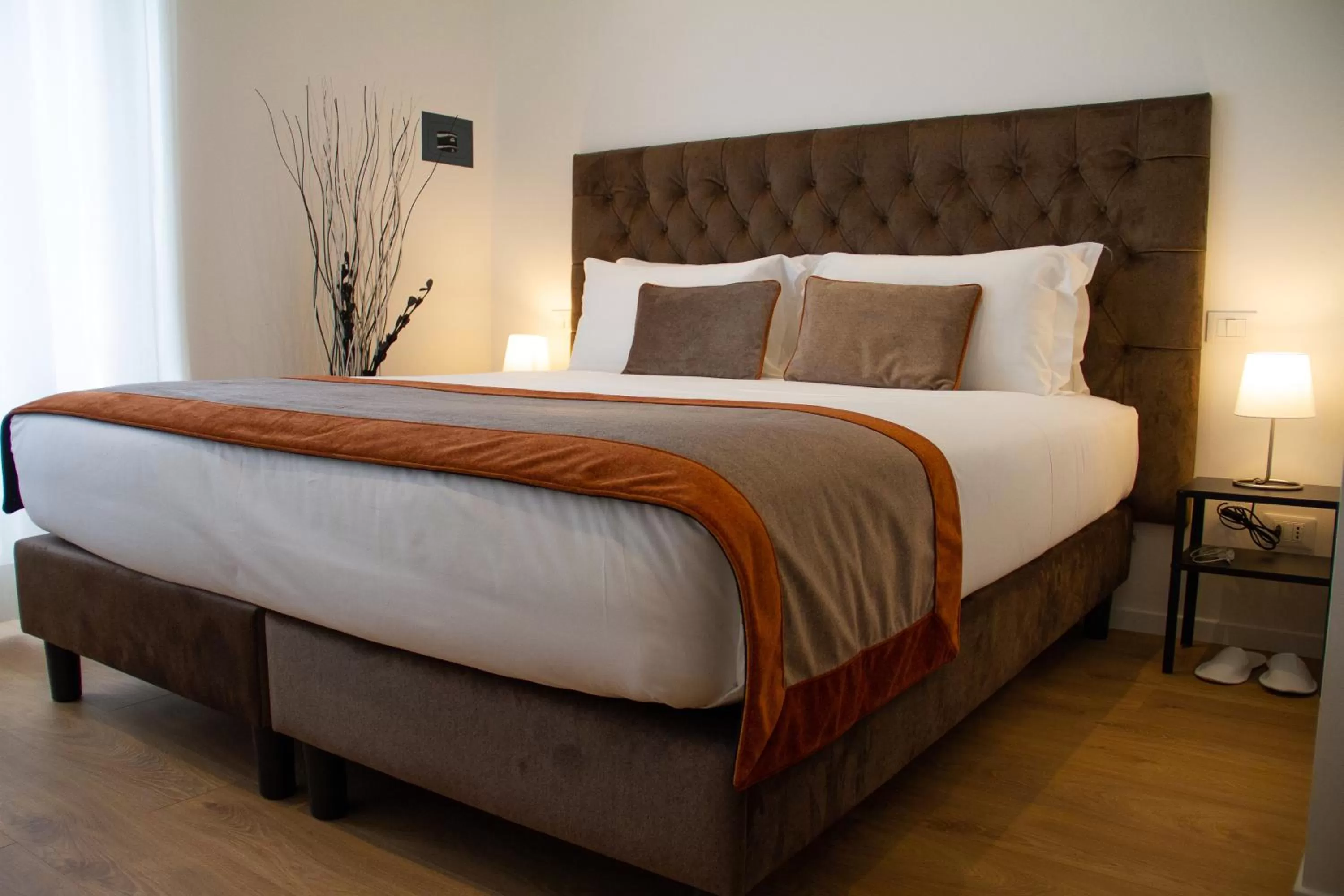 Bed in Michelangelo Vatican Rooms