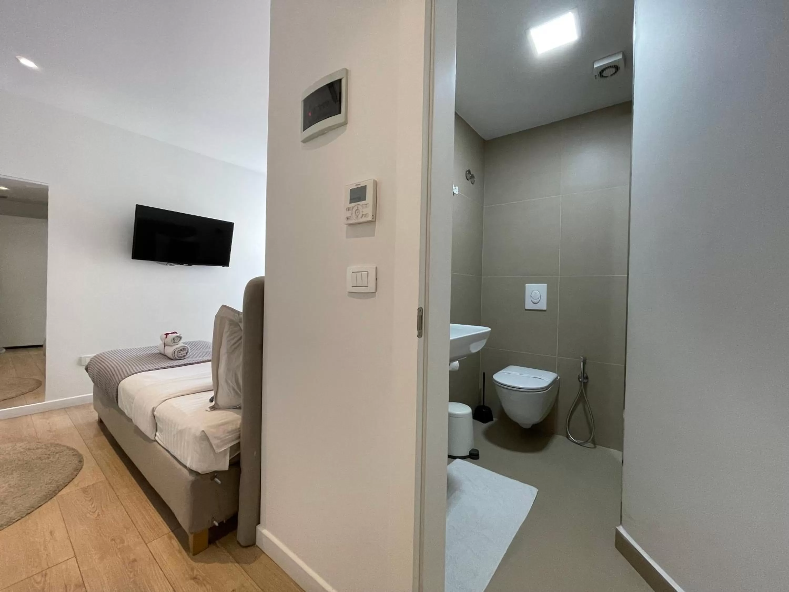 Bathroom, TV/Entertainment Center in Rooftop Tirana