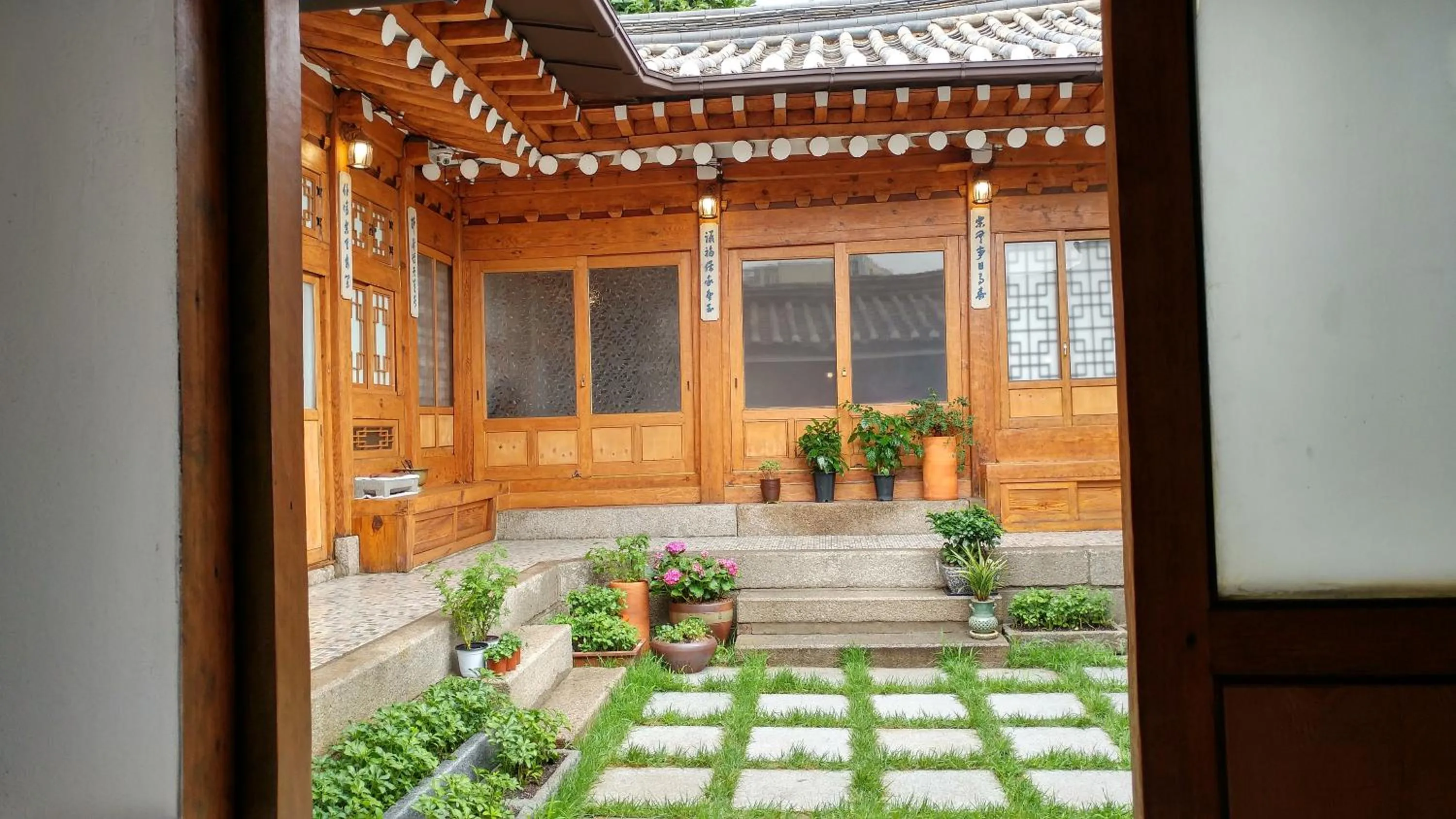 Decorative detail in Sophia Hanok Guesthouse
