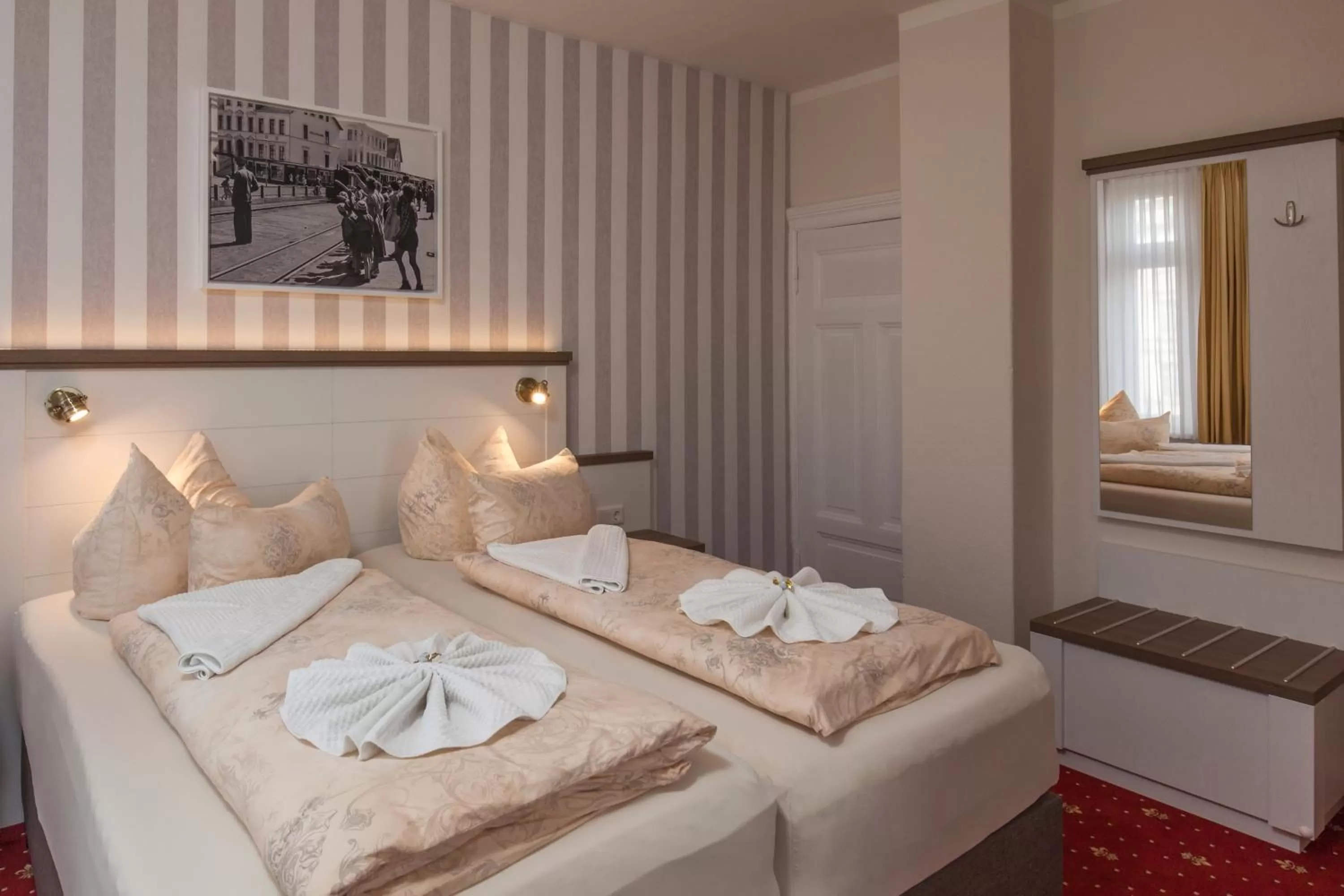 Bed in Hotel Weisse Düne