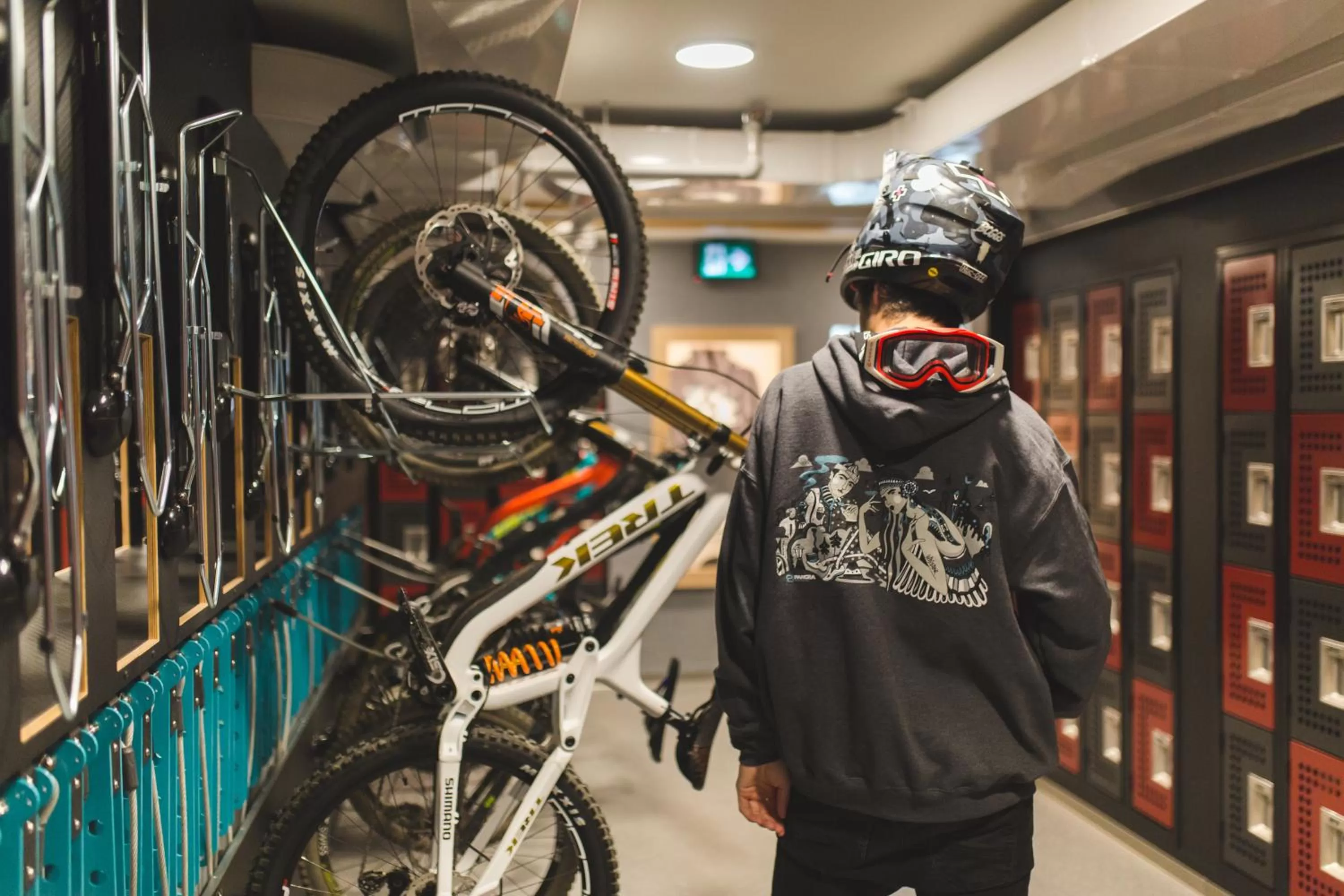 Cycling in Pangea Pod Hotel