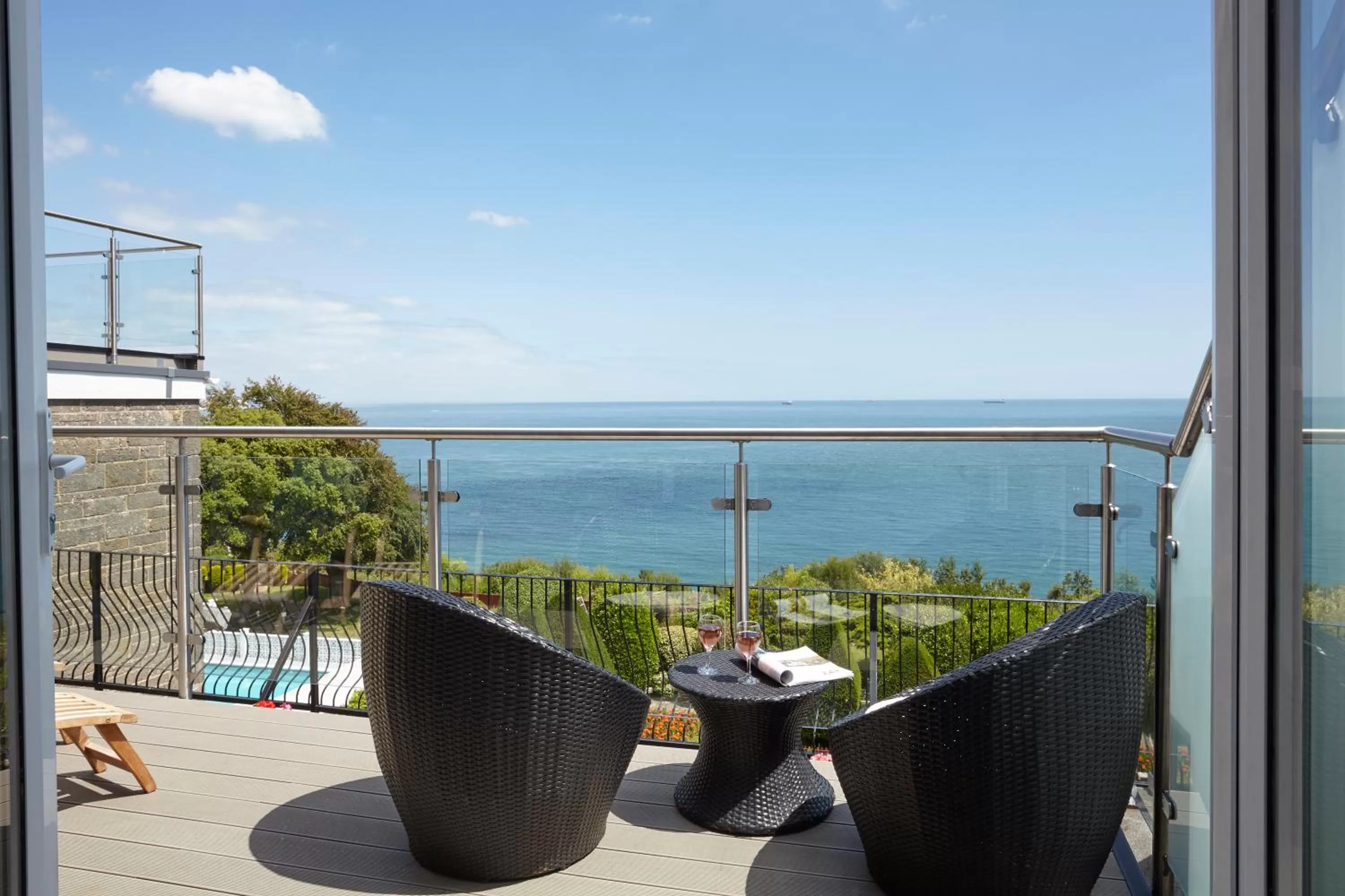 Balcony/Terrace in Luccombe Hall Hotel
