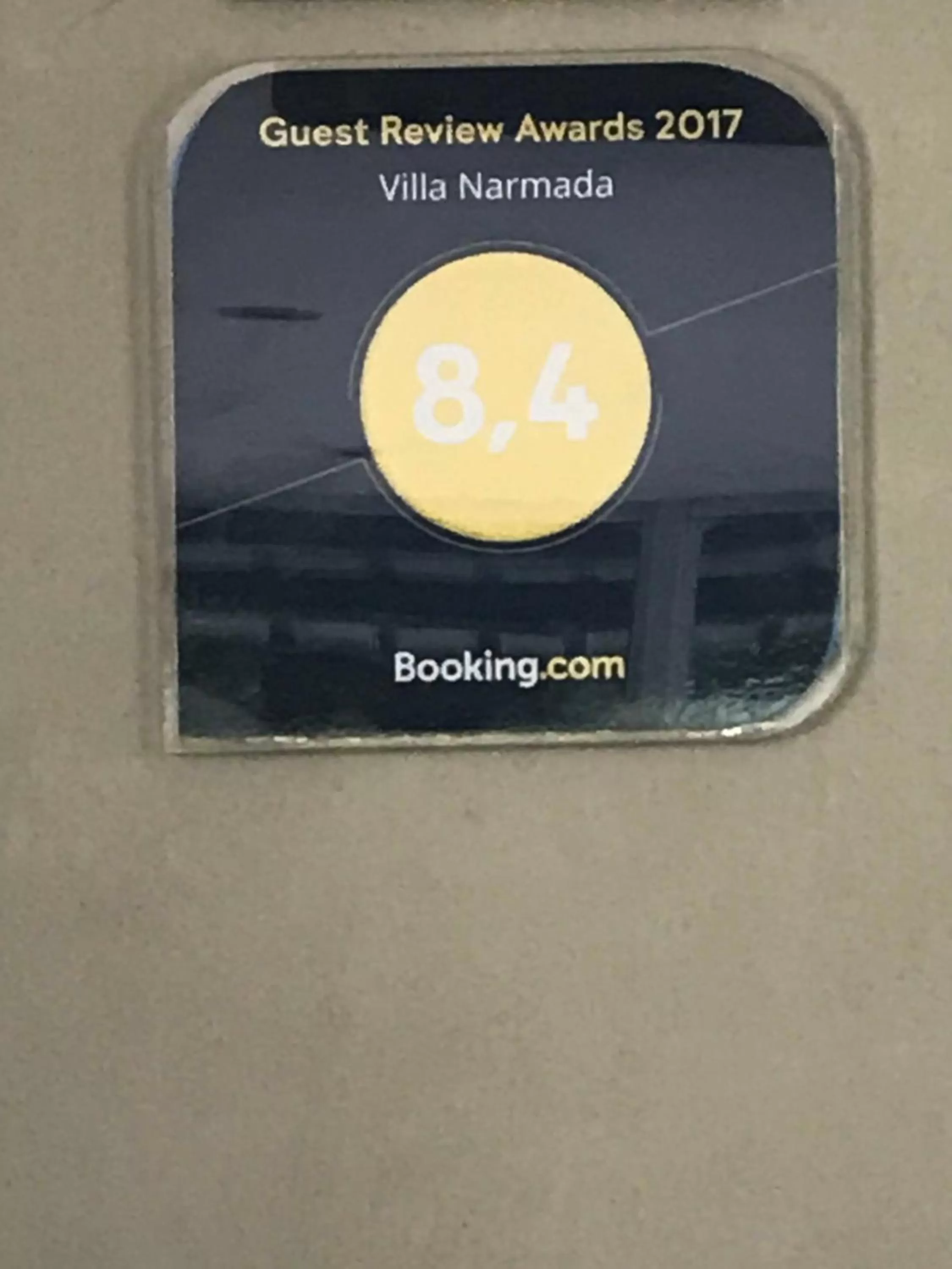 Certificate/Award in Villa Narmada