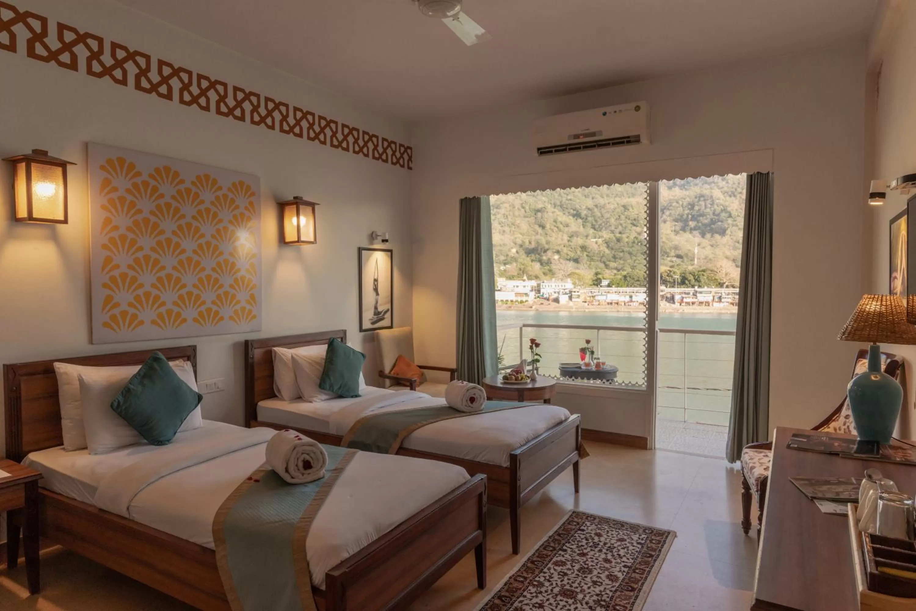 View (from property/room), Bed in Yog Niketan By Sanskriti