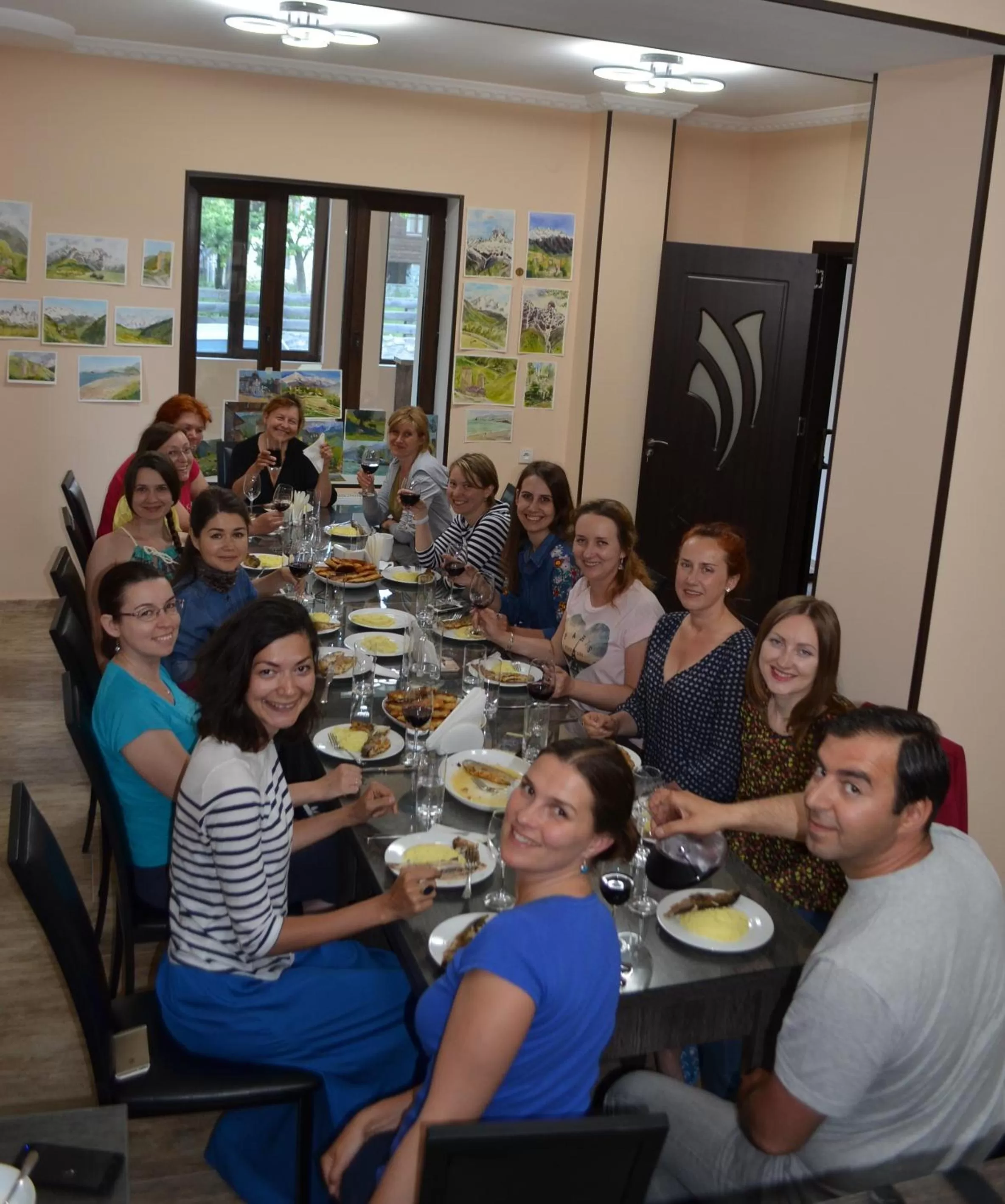 Dining area in Hotel Svanseti