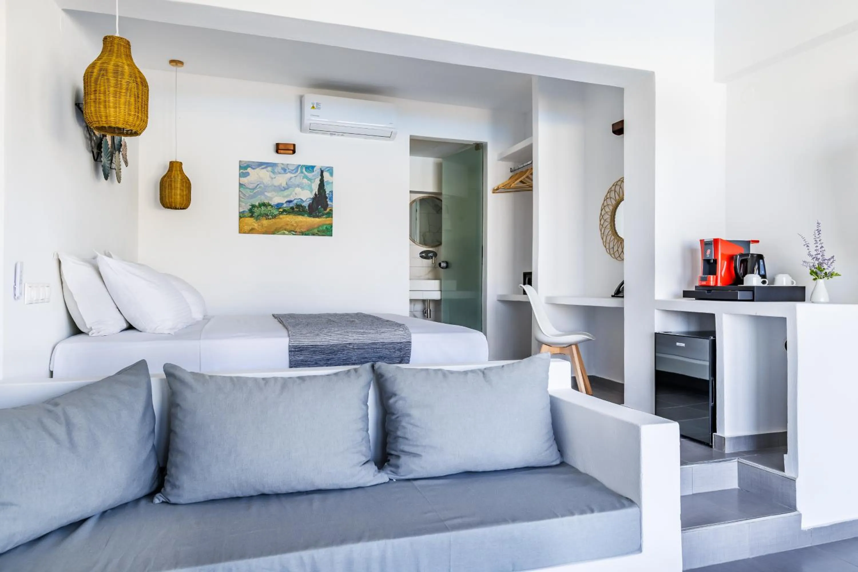 Bed in Skopelos Holidays Hotel & Spa