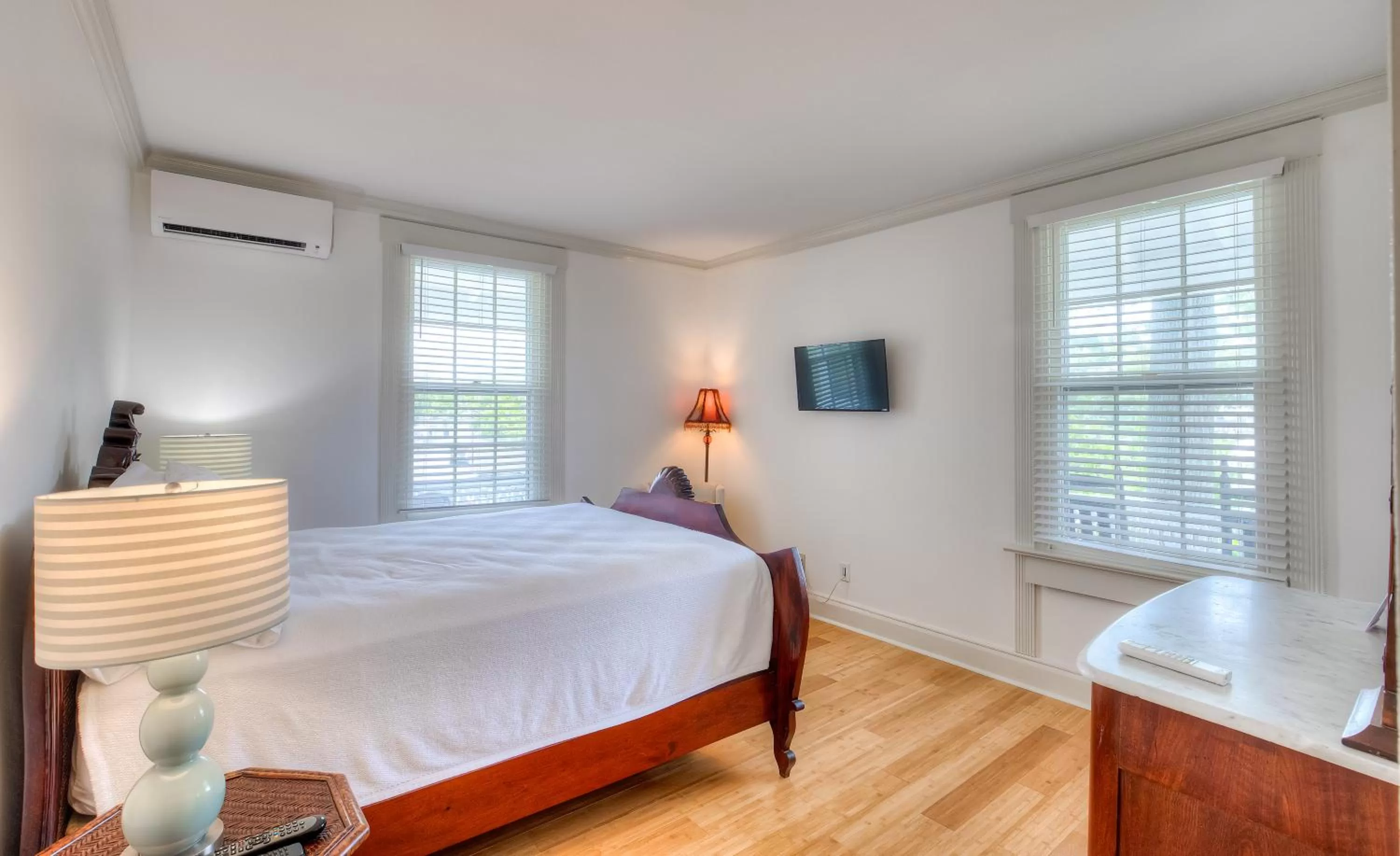 Bed in Elaine's Cape May Boutique Hotel