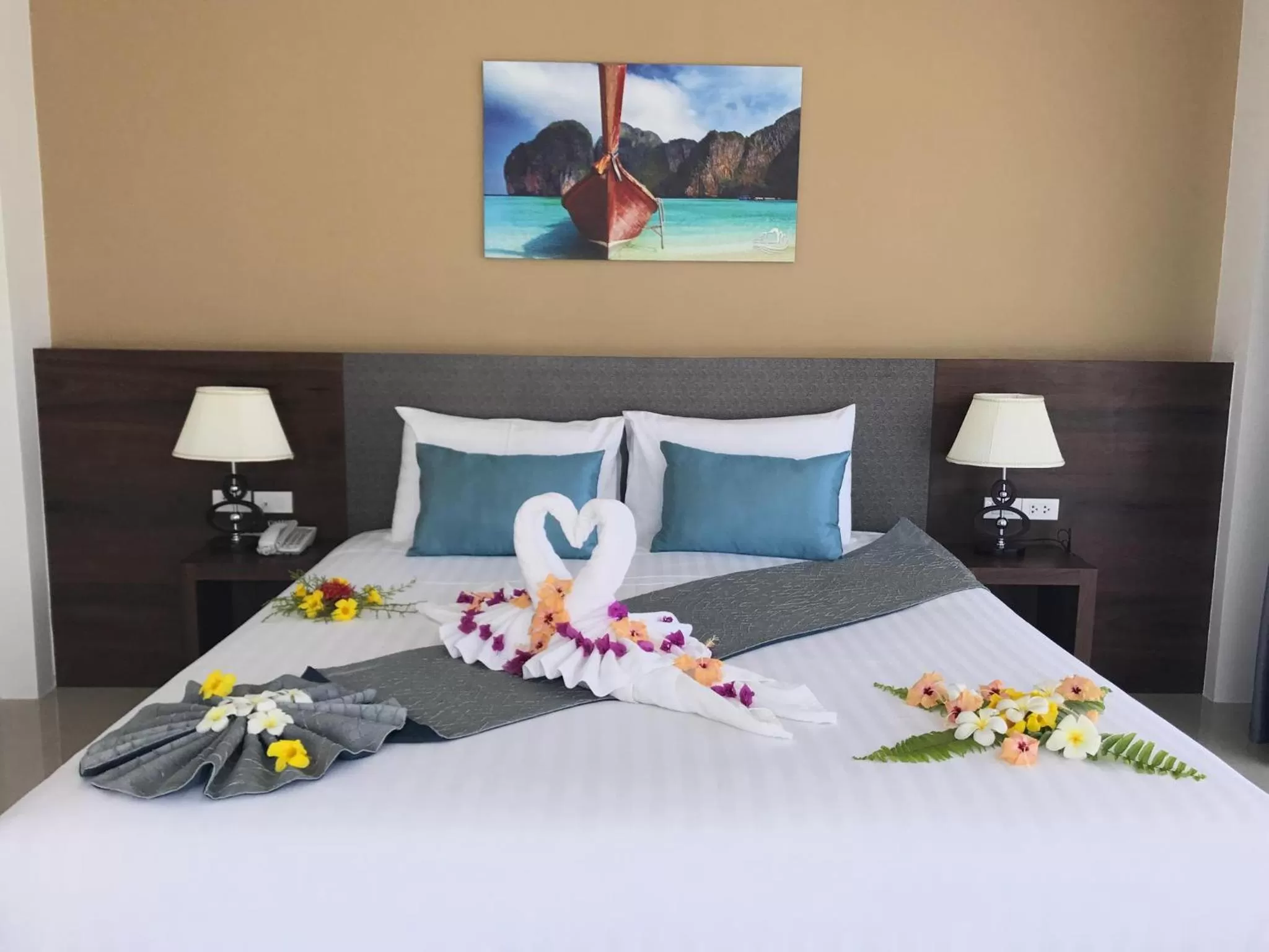 Bed in Aonang Sea Valley Resort