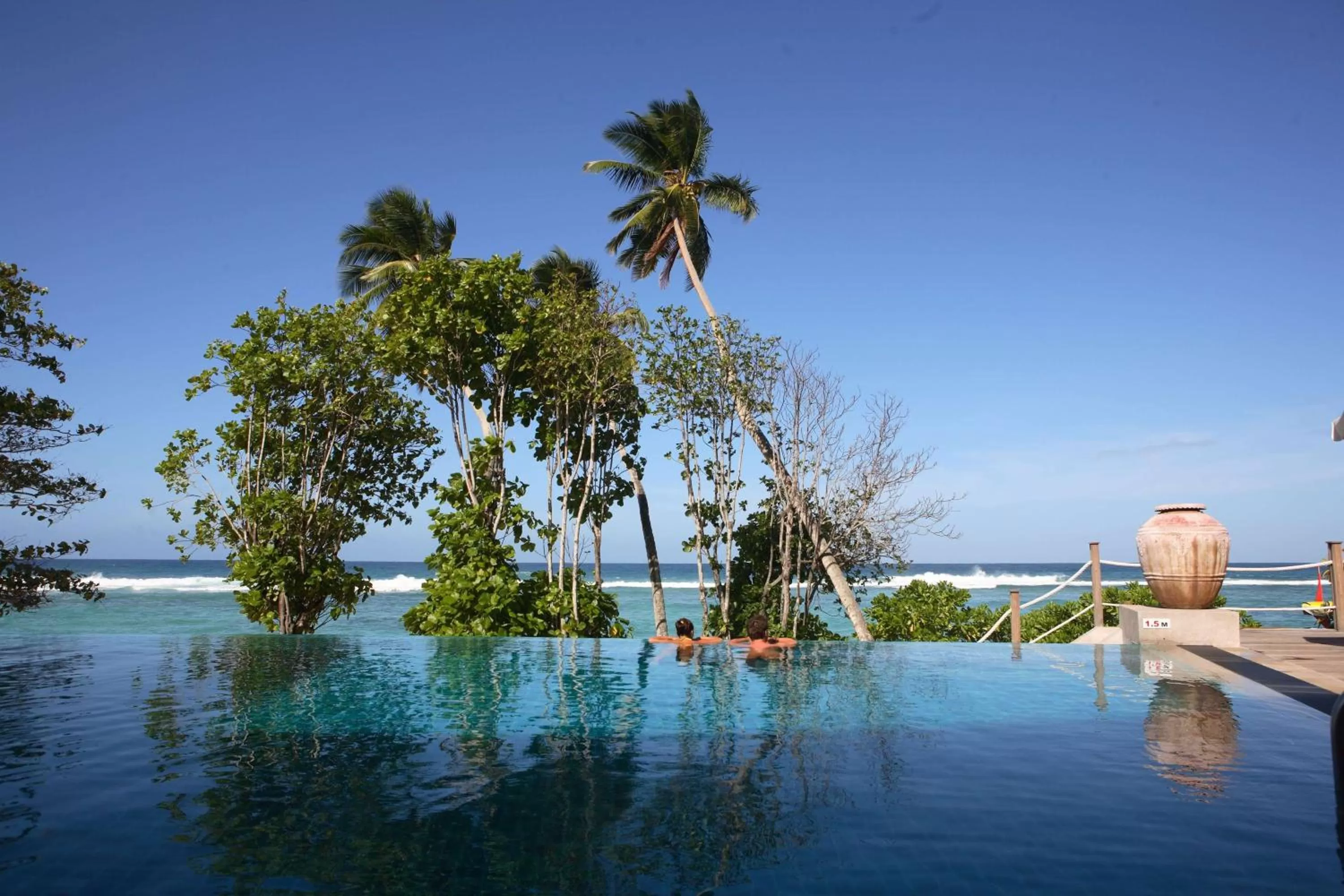 Pool view in DoubleTree by Hilton Seychelles Allamanda Resort & Spa