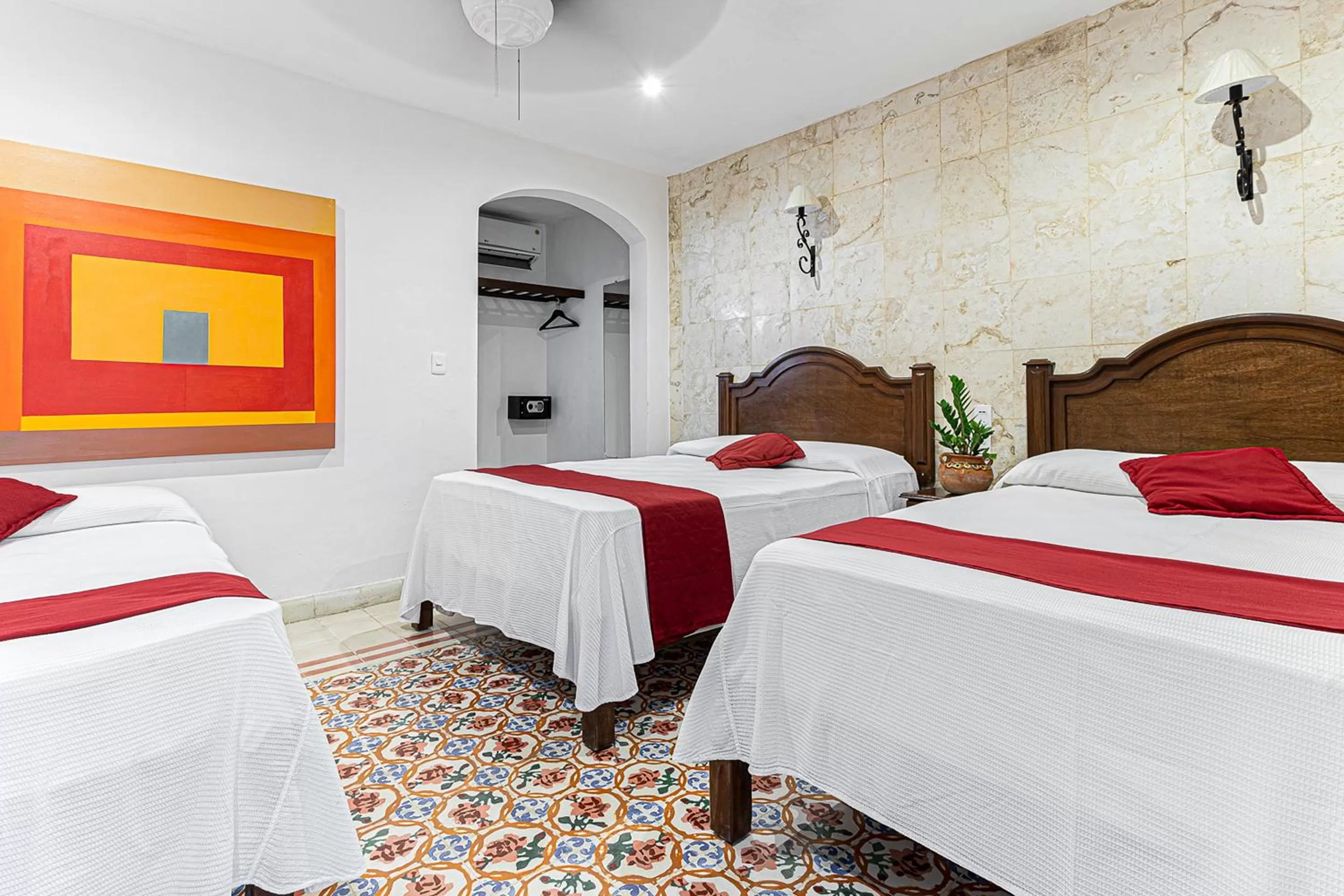 Bed in La Aurora Hotel Colonial