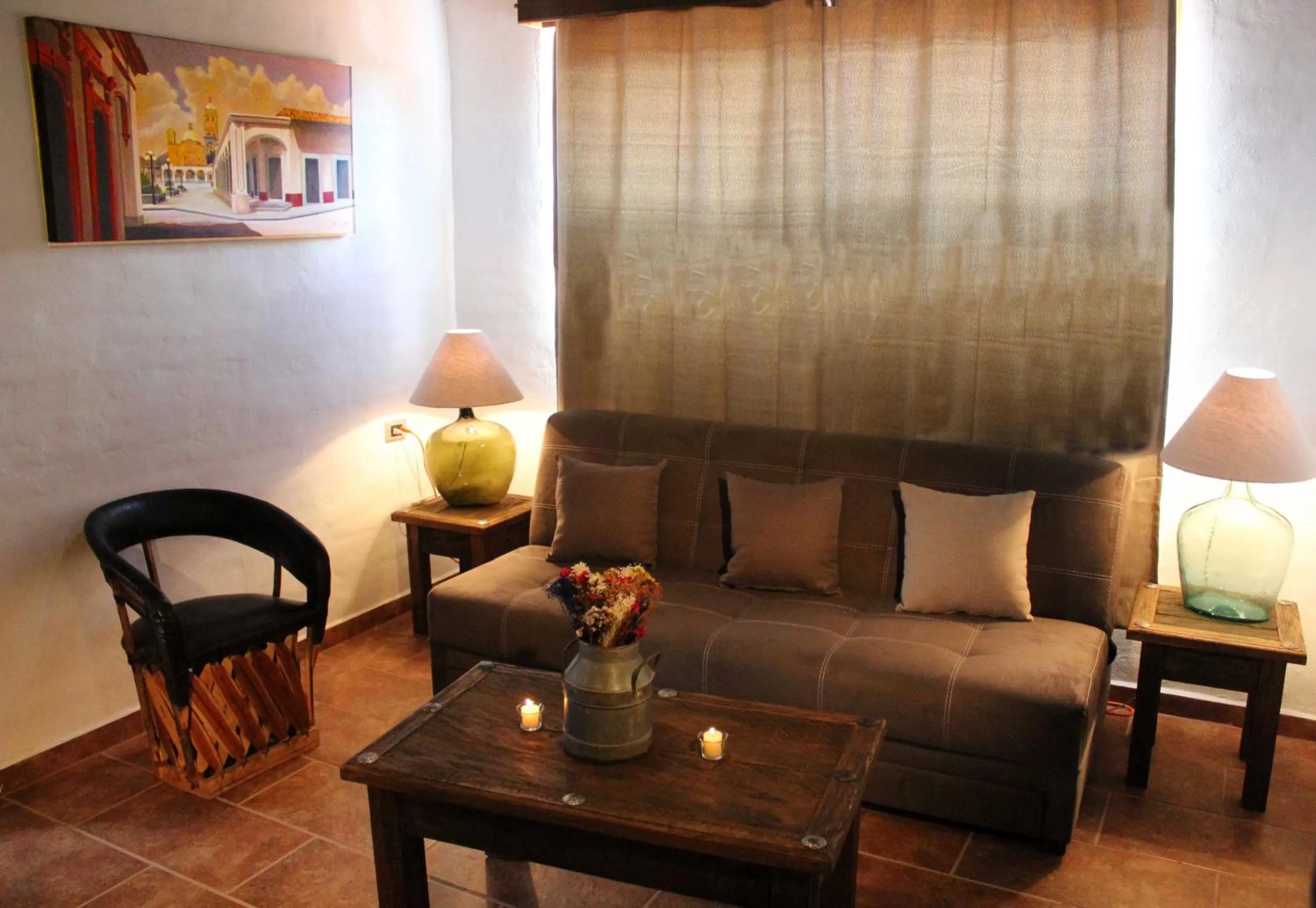 Seating area in Hotel Mi Pueblito Tapalpa