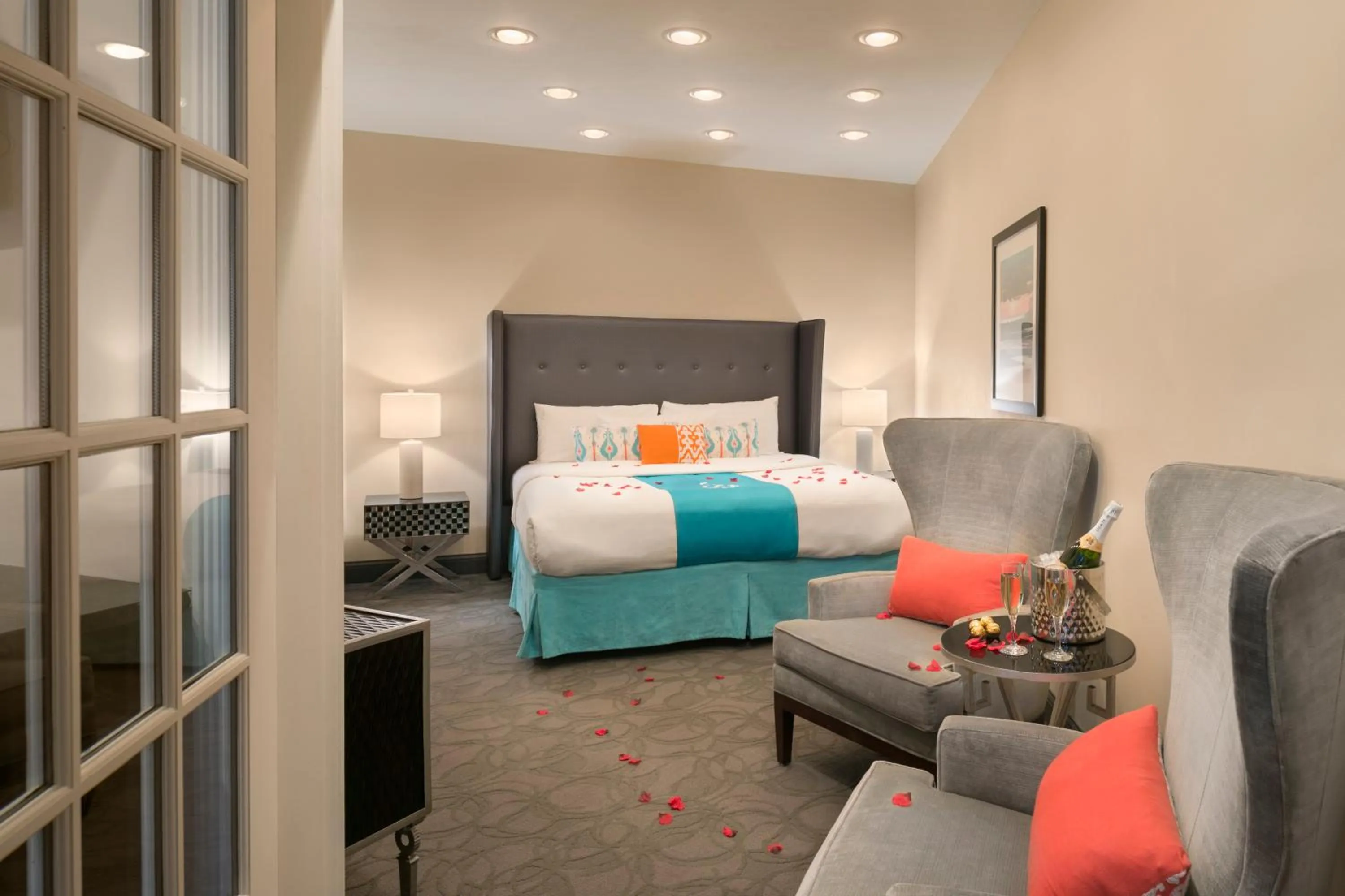 Bed in Aqua Blue Hotel