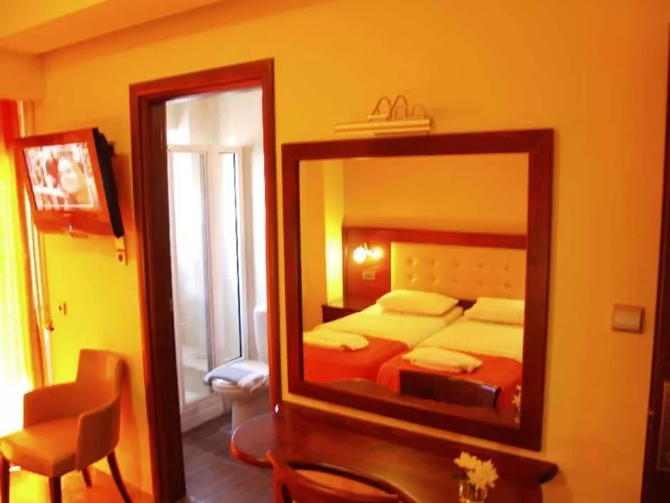 Decorative detail, Bed in Hotel Filoxenia