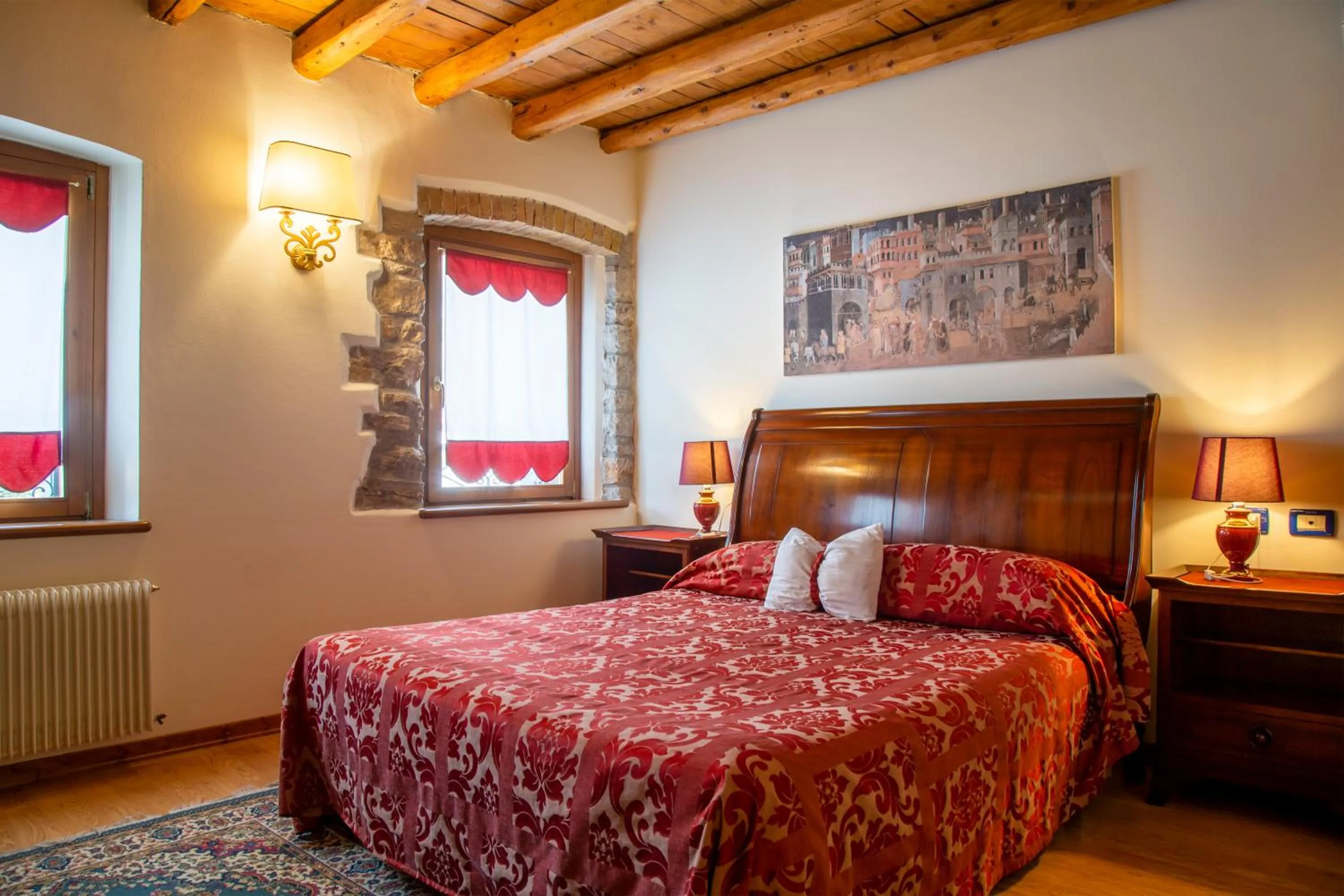 Bed in Hotel Calvi-Ristorante Mainor