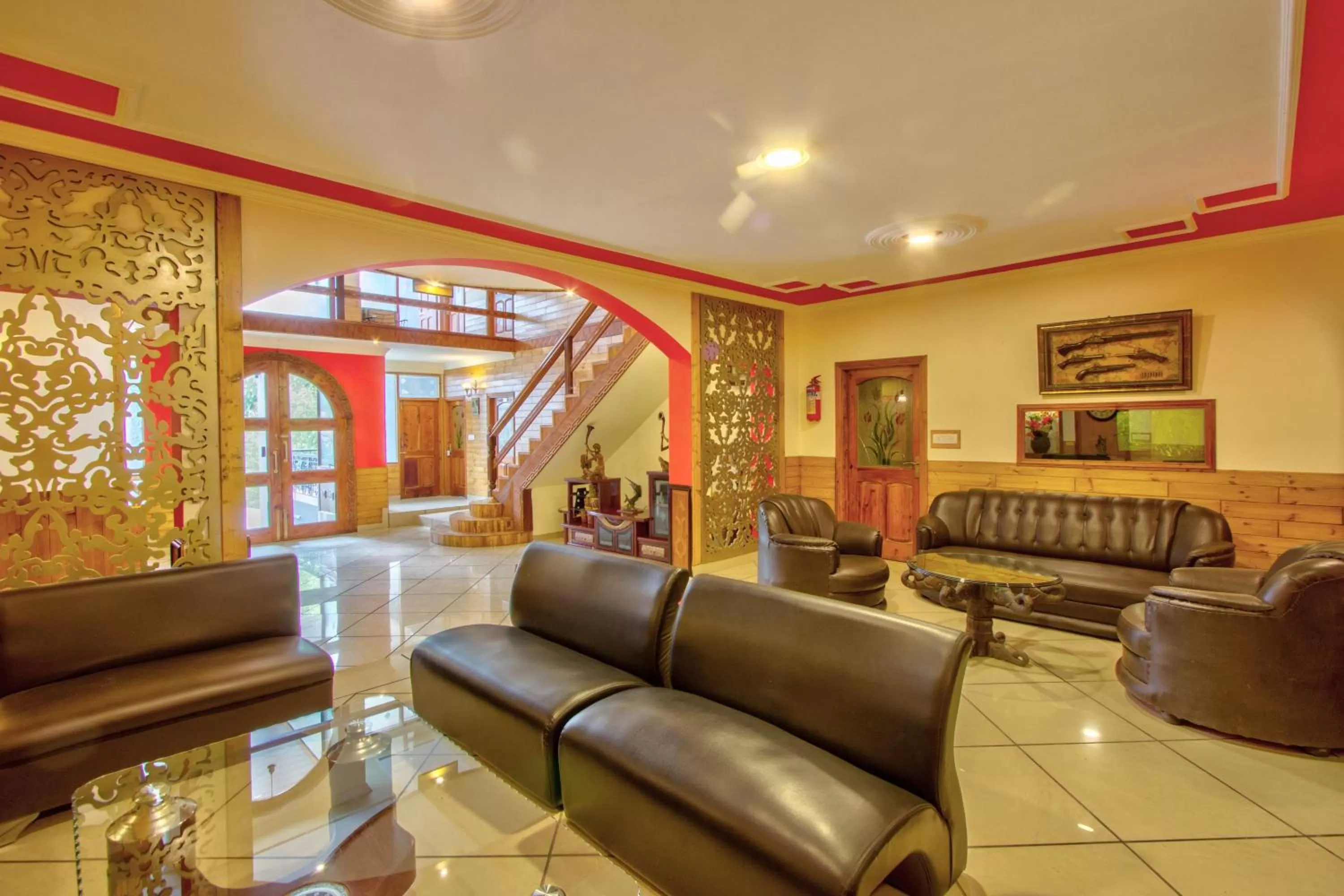Lobby or reception in Woodstock Inn Manali 800 Mtrs from Mall Road