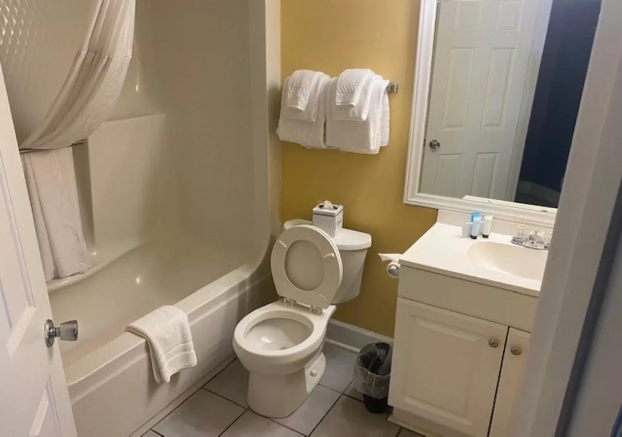 Bathroom in Ocean Club Resort Myrtle Beach a Ramada by Wyndham