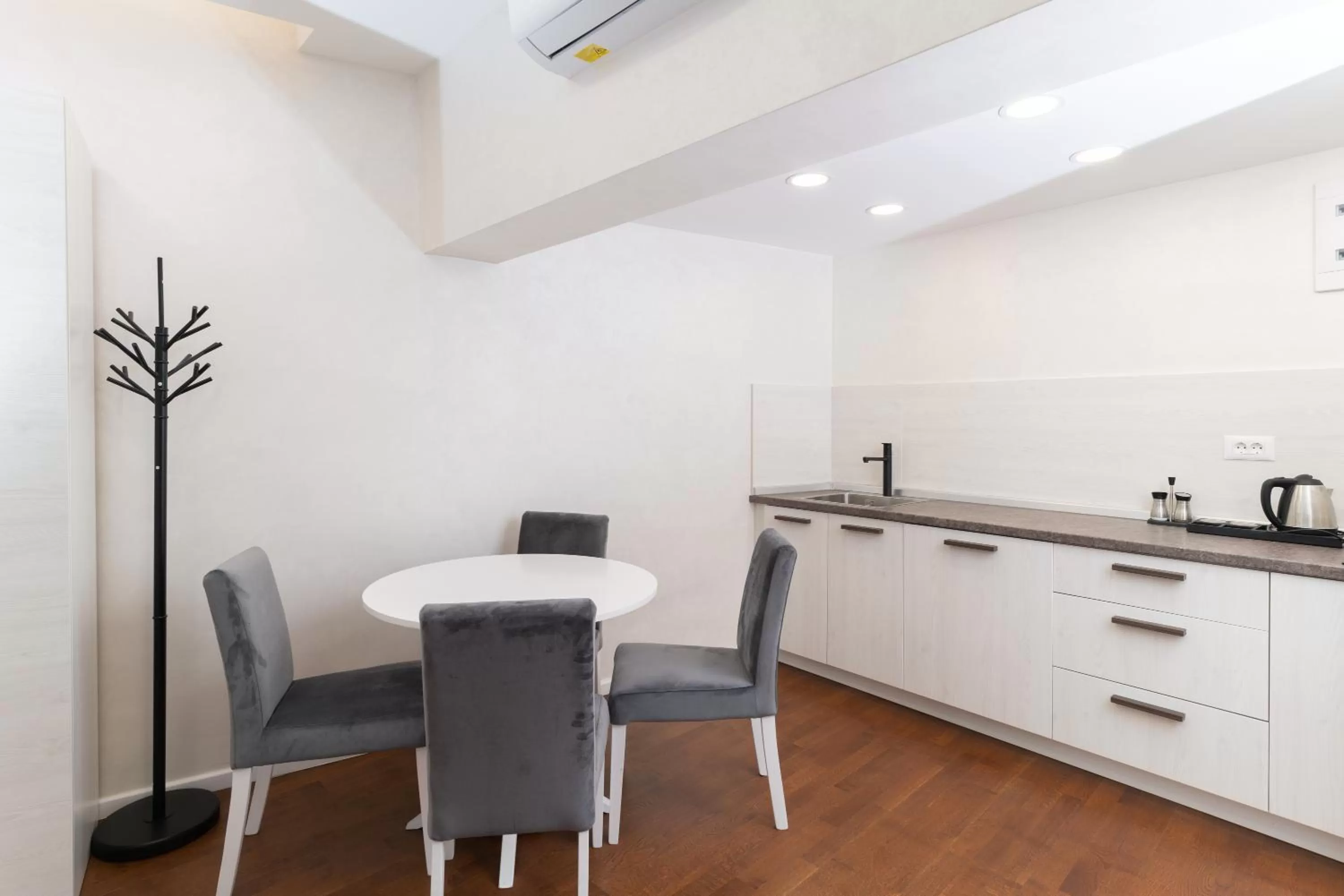 Kitchen or kitchenette in Ornament Hotel and Apartments