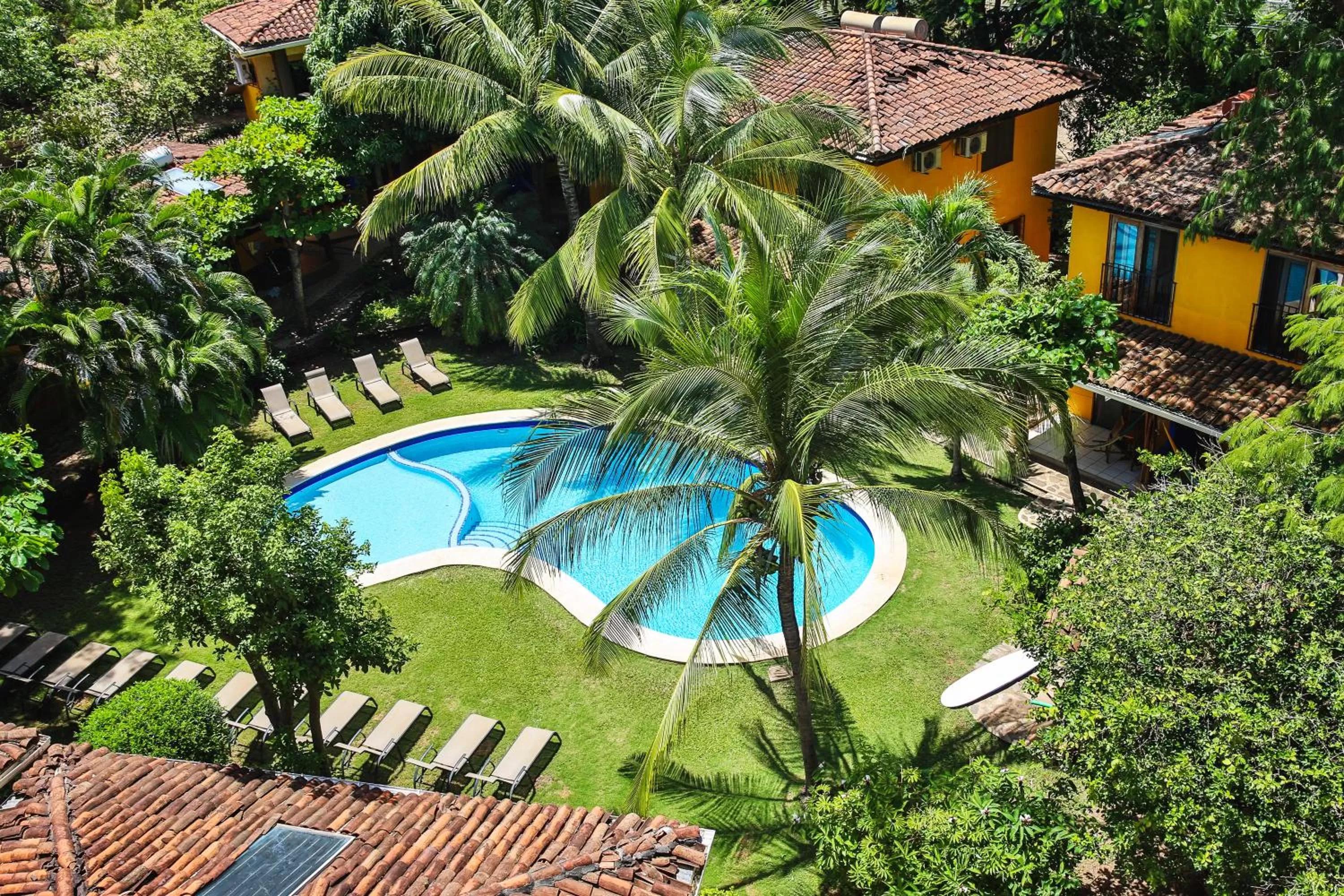 Bird's eye view, Pool View in Villas Macondo
