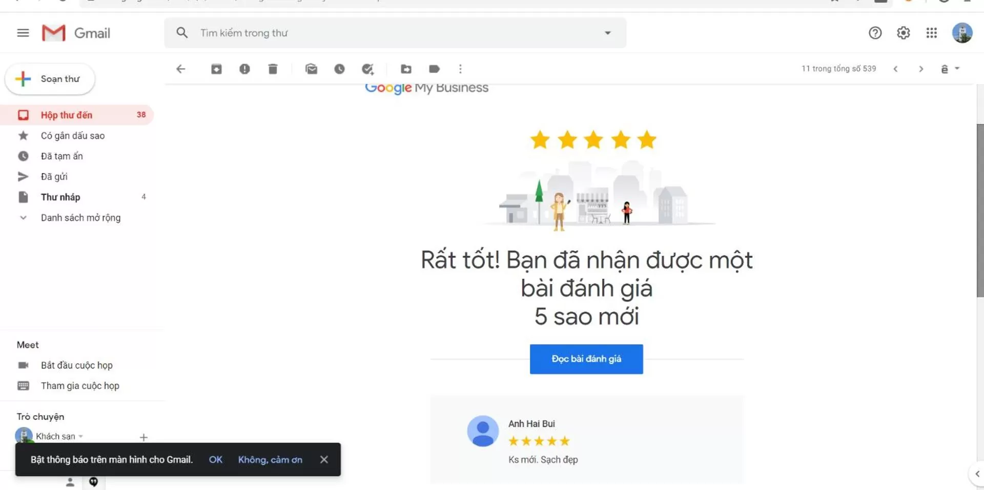 Text overlay in An Ngân Phú Hotel