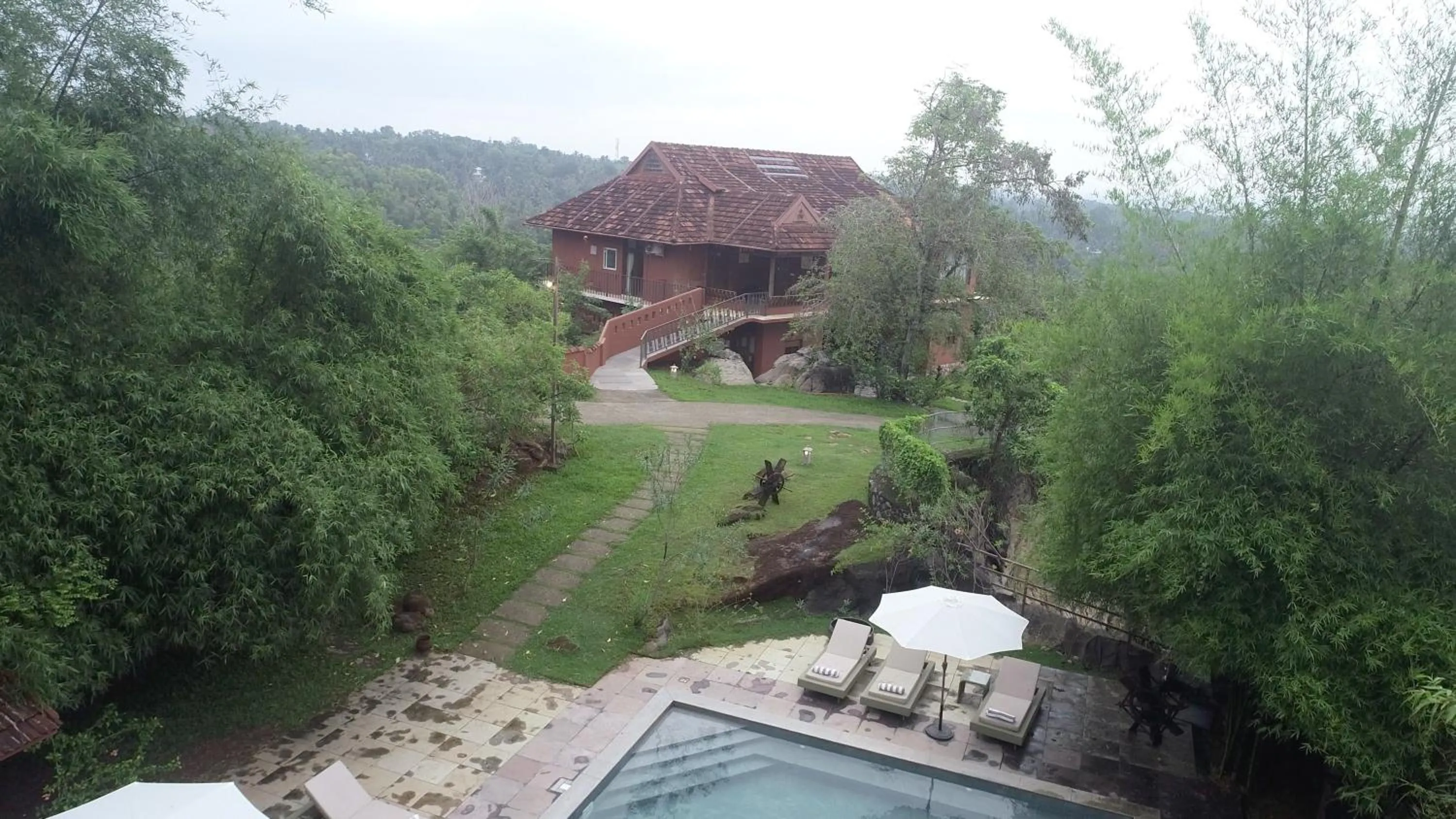 Garden view in AMARA AYURVEDA RETREAT- Overlooking Evergreen Western Ghats an ecologically sustainable living space in Kovalam