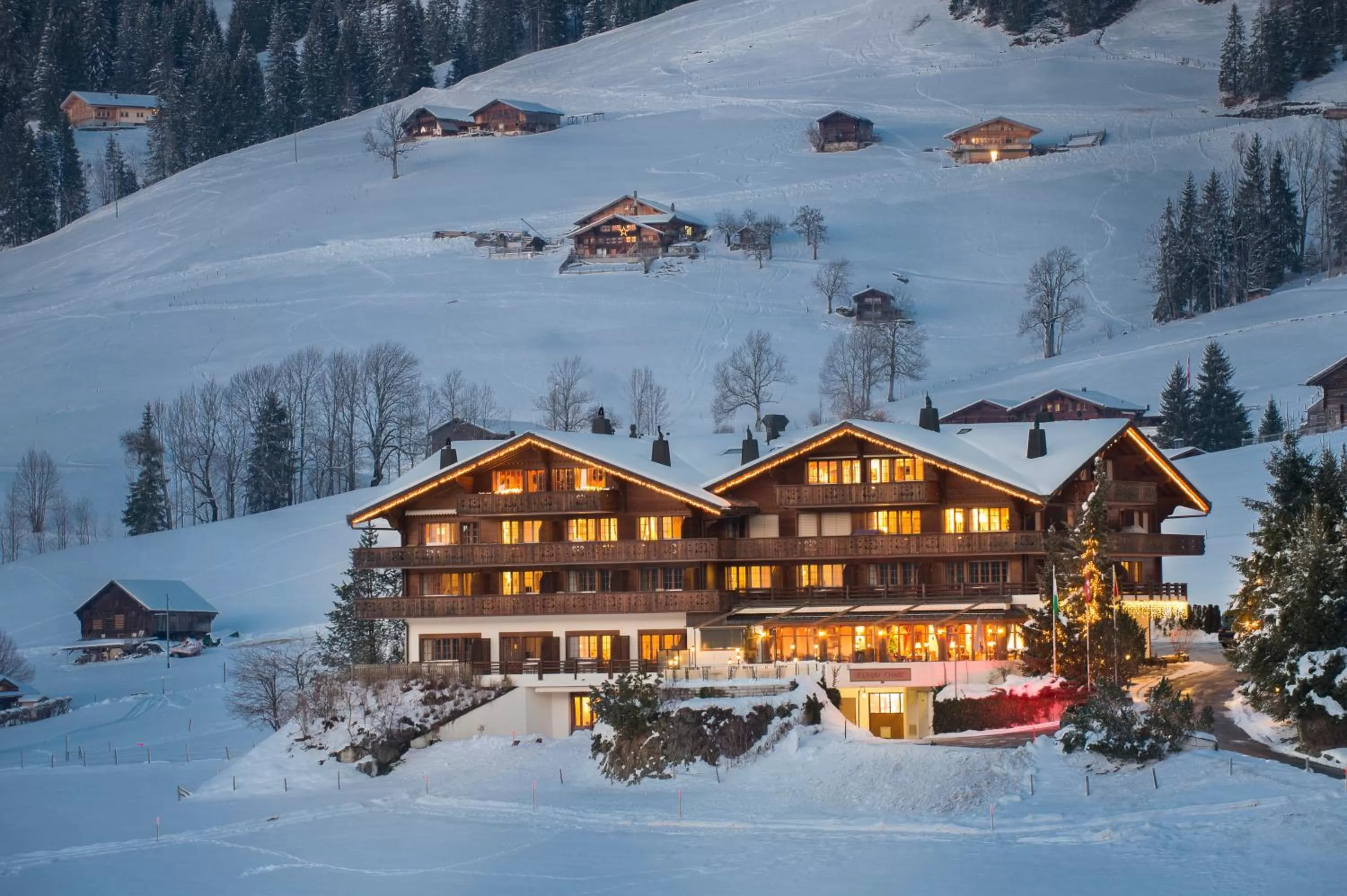 Facade/entrance in Hotel Le Grand Chalet Gstaad