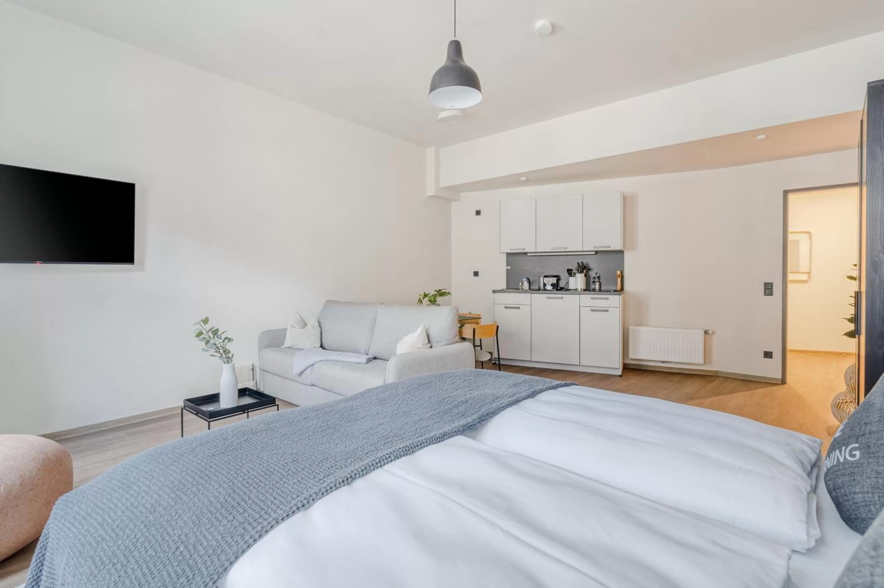 Bed in Limehome Leipzig Oelßner's Hof