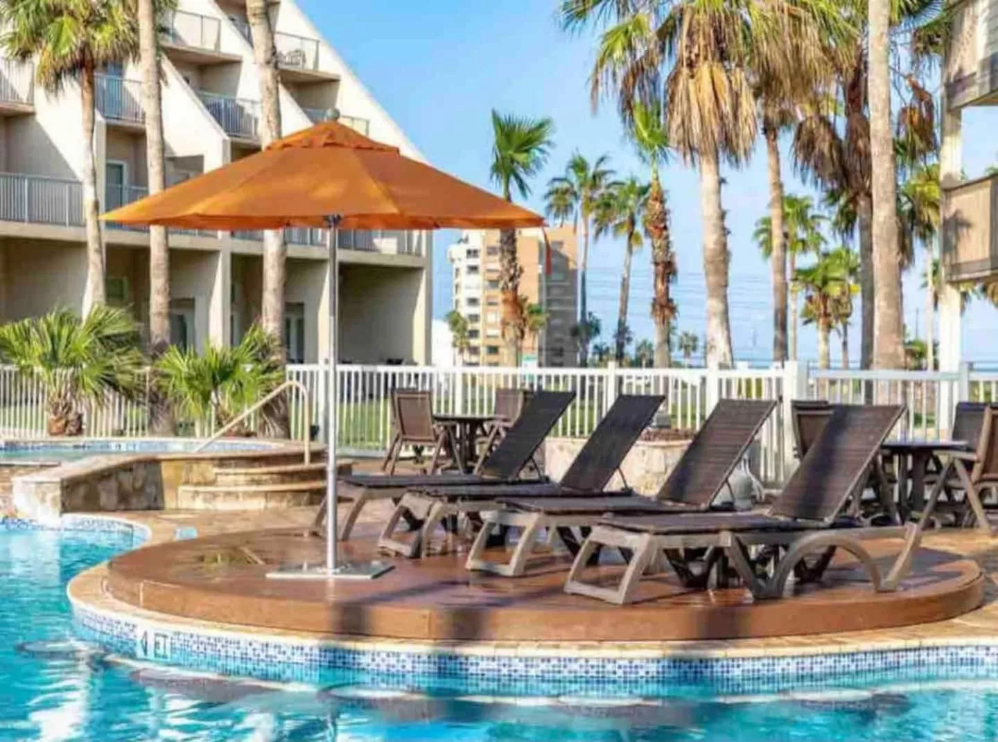 Patio in Bahia Mar Solare Tower 6th floor Bayview Condo 2bd 2ba with Pools