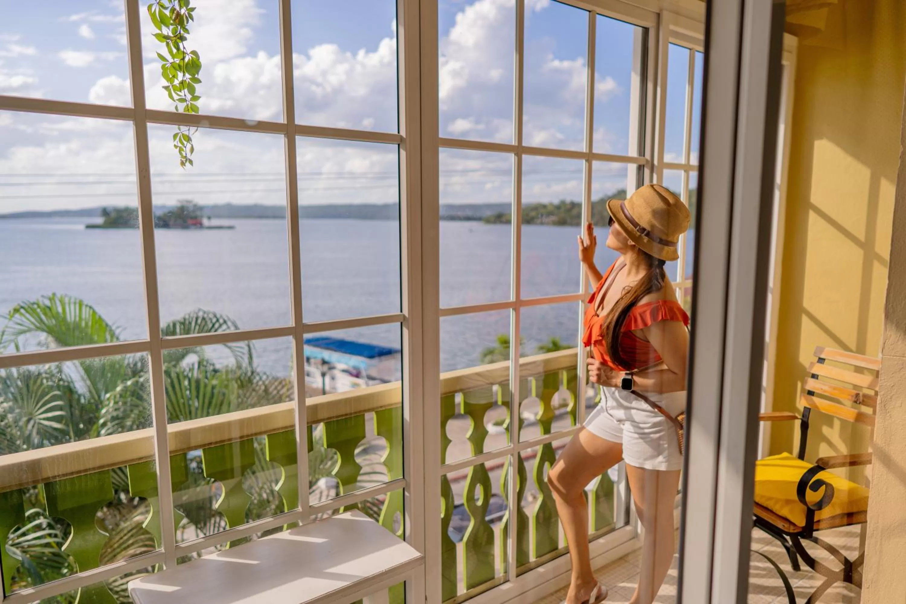 Lake view in Hotel Peten