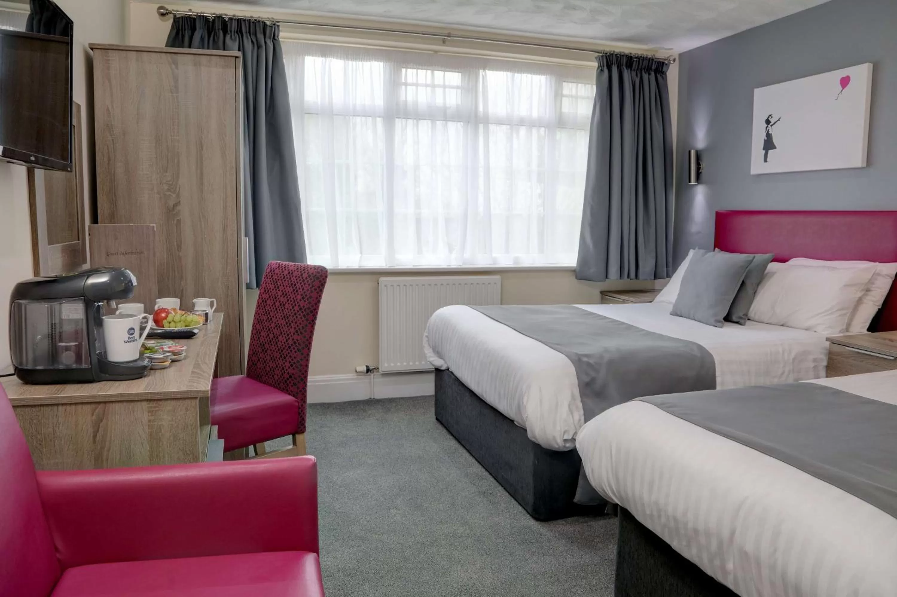 Family Room with 1 Double and 1 Twin Bed - Non-Smoking in Best Western Bolholt Country Park Hotel