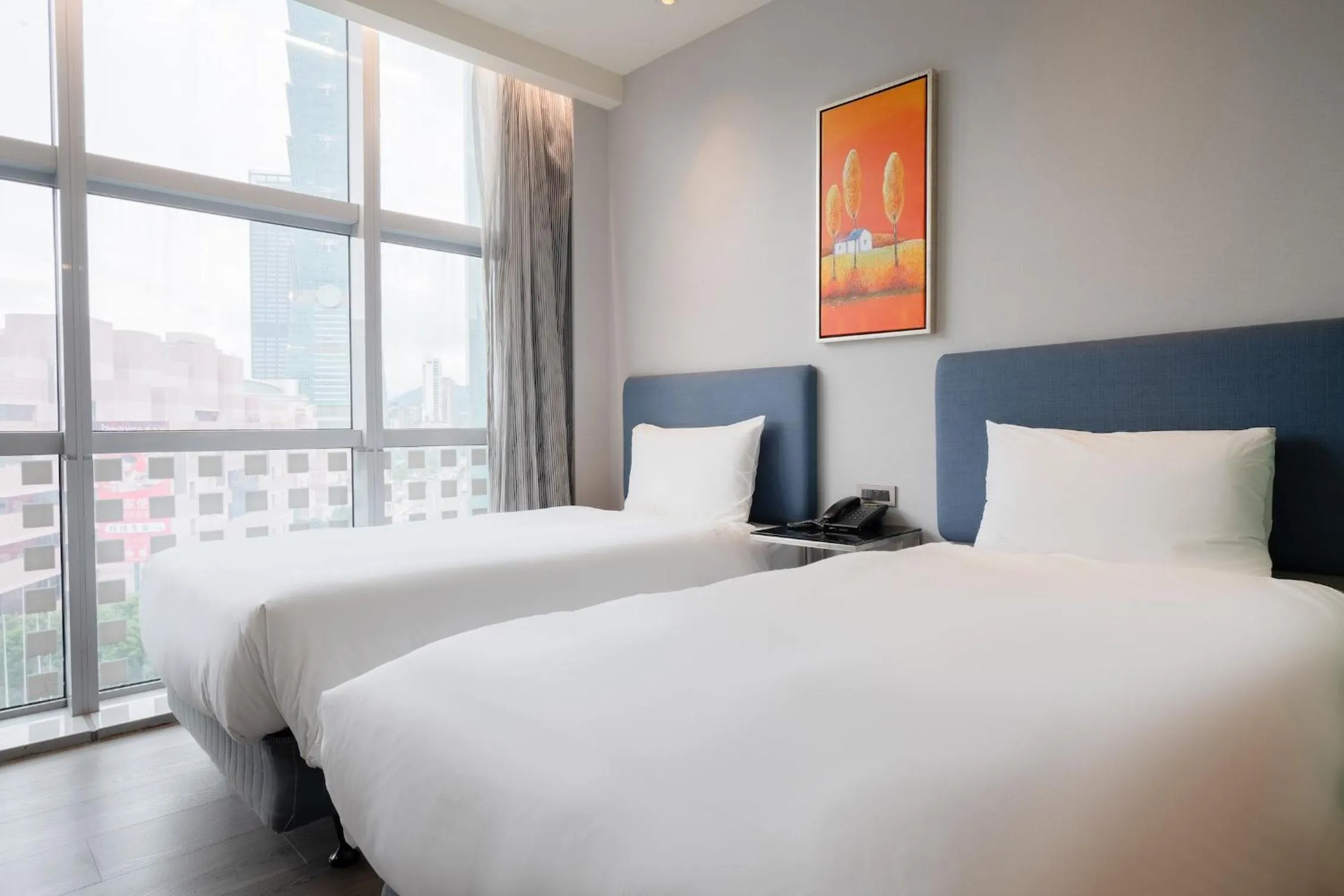 Bed in CHECK inn Taipei Xinyi