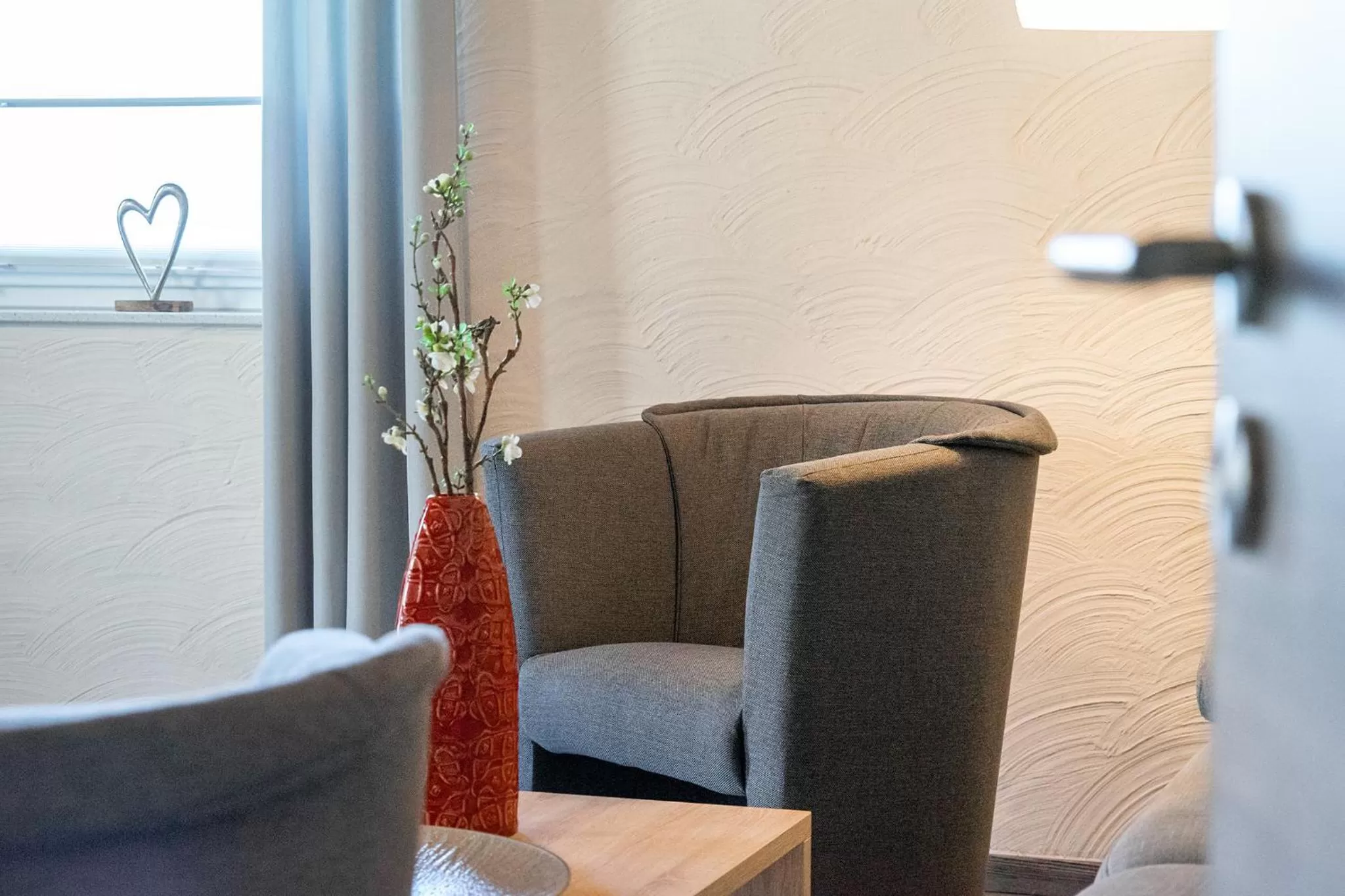 Living room in Villa Moorstern am Badesee Tannenhausen