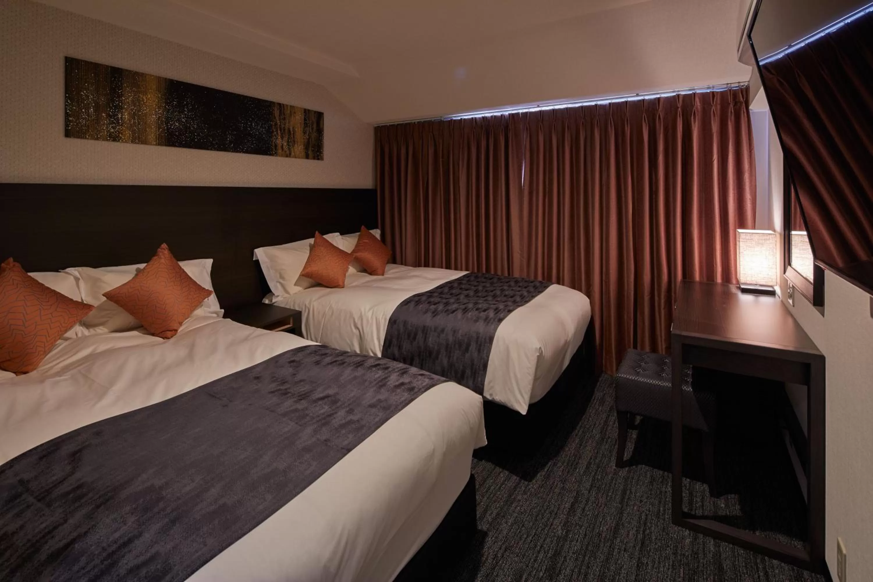 Photo of the whole room, Bed in Centurion Hotel & Spa Kurashiki Station