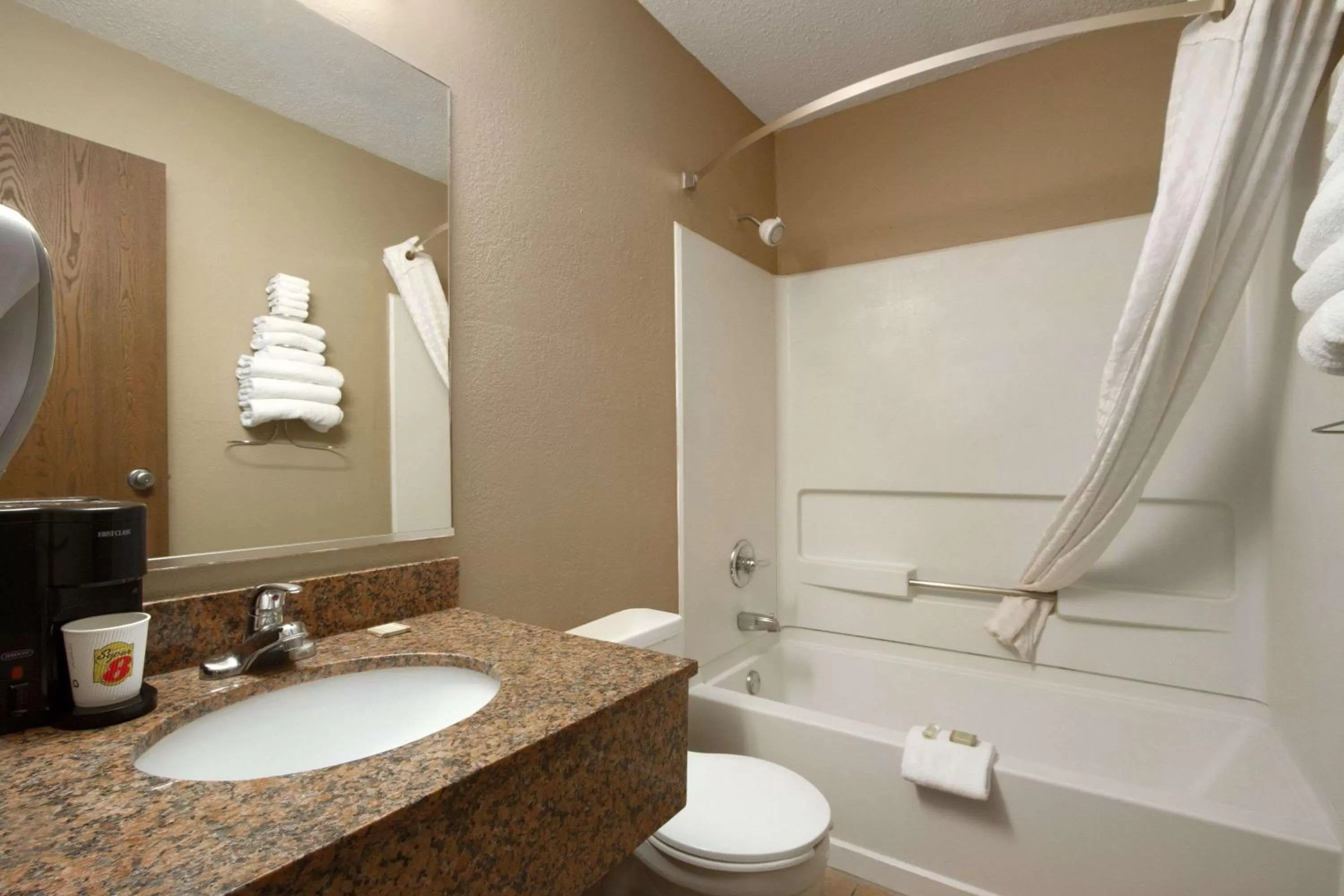 Bathroom in Super 8 by Wyndham Homewood Birmingham Area