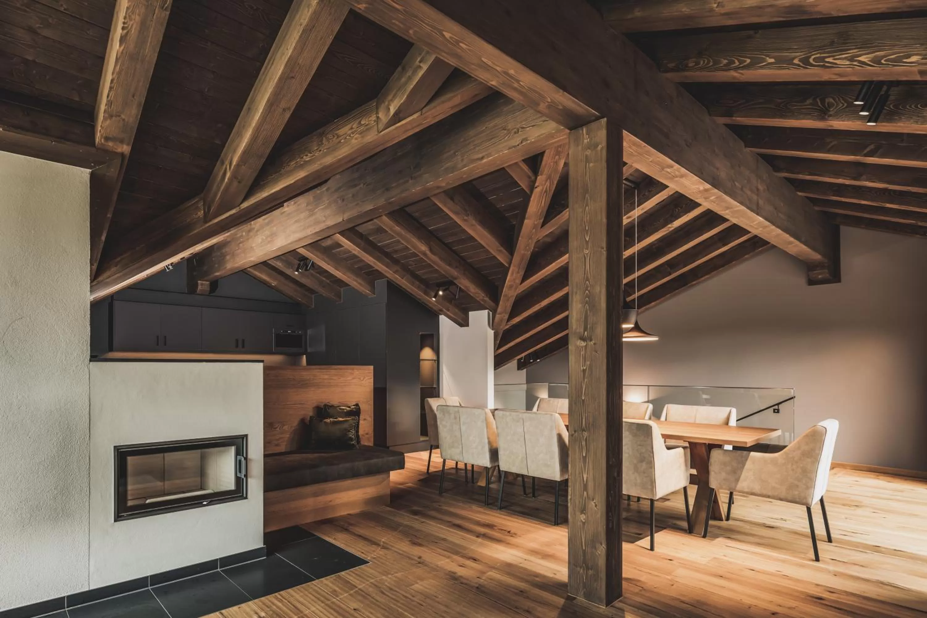 Living room, Kitchen/Kitchenette in PURE Resort Ehrwald