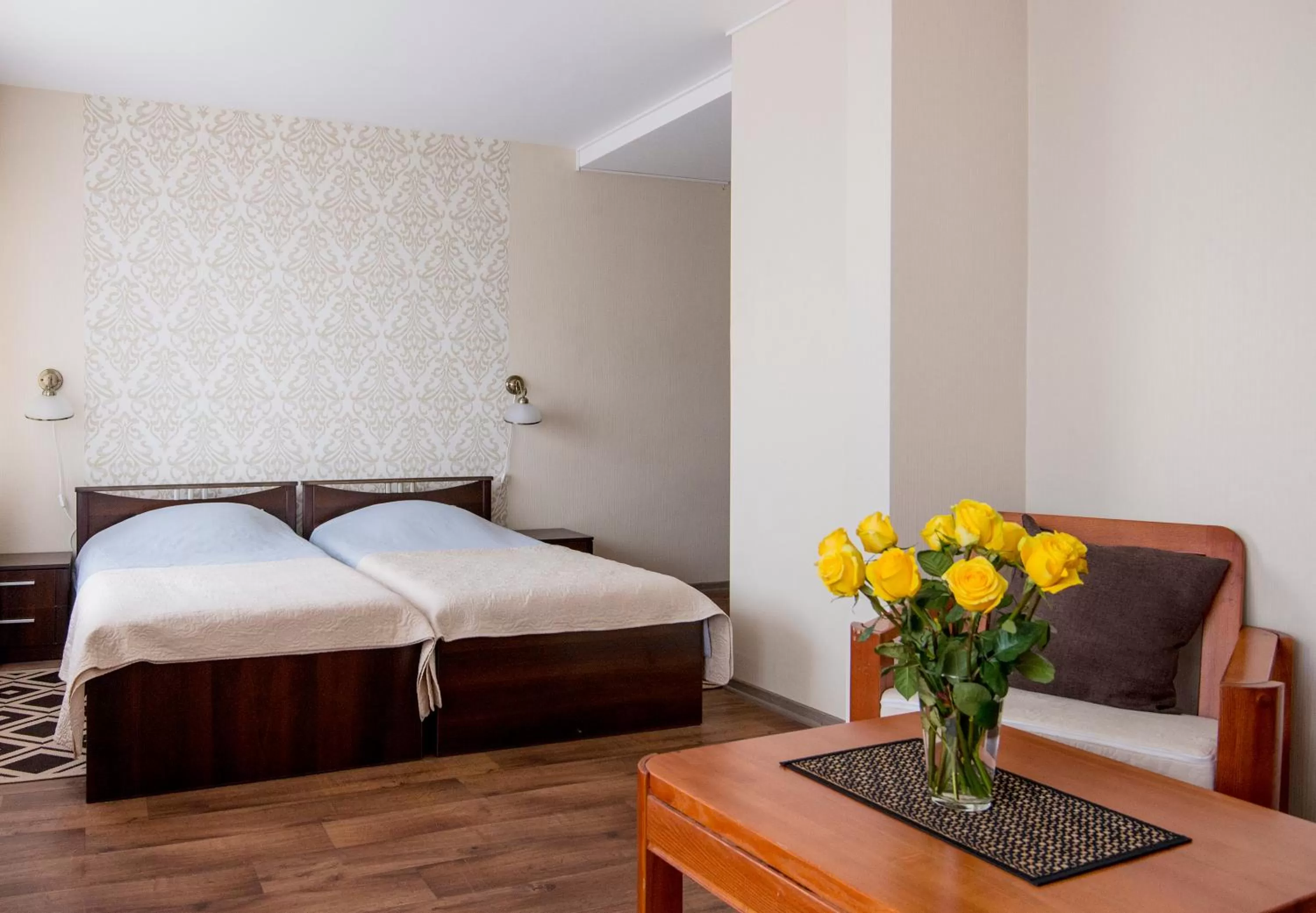 Bed in Hotel Mezaparks