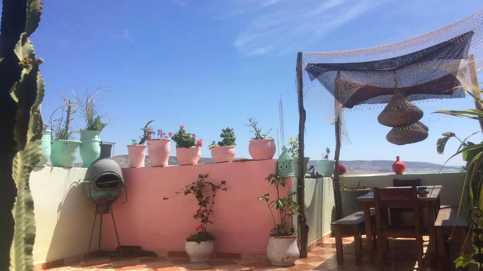 Balcony/Terrace in Amayour Surf Hostel