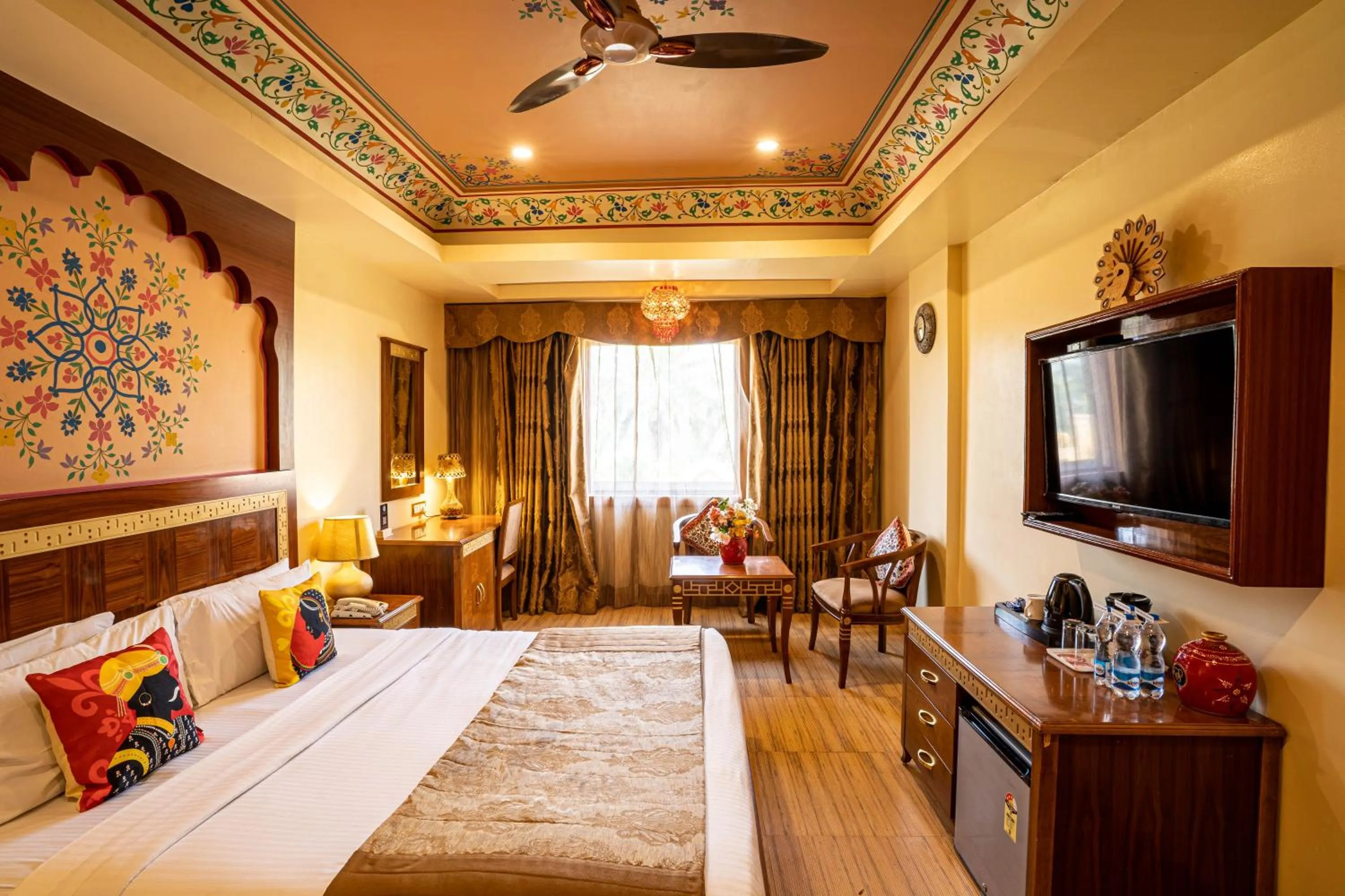 Bedroom, Bed in Chokhi Dhani The Palace Hotel