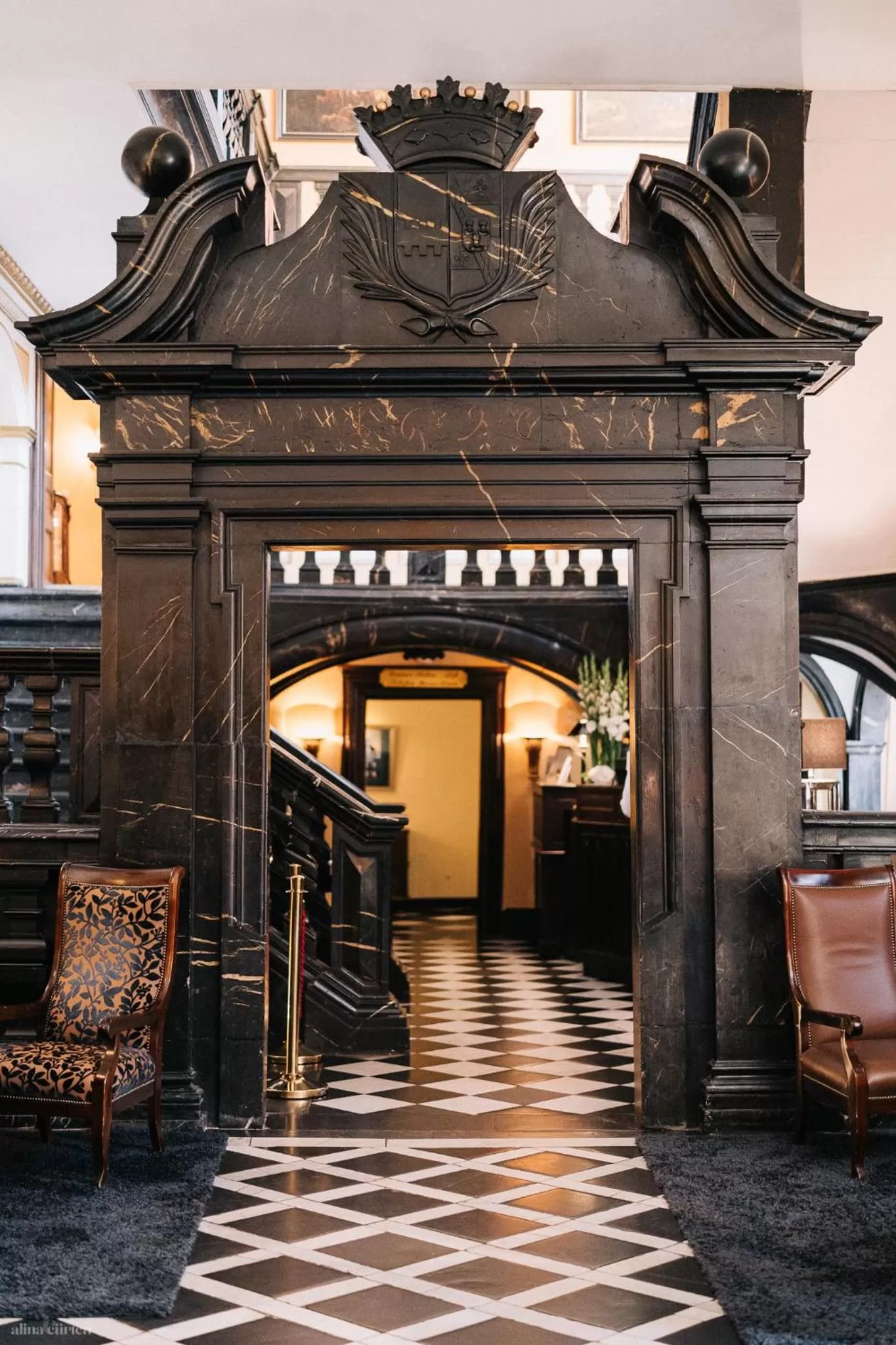 Lobby or reception in Schlosshotel Hugenpoet