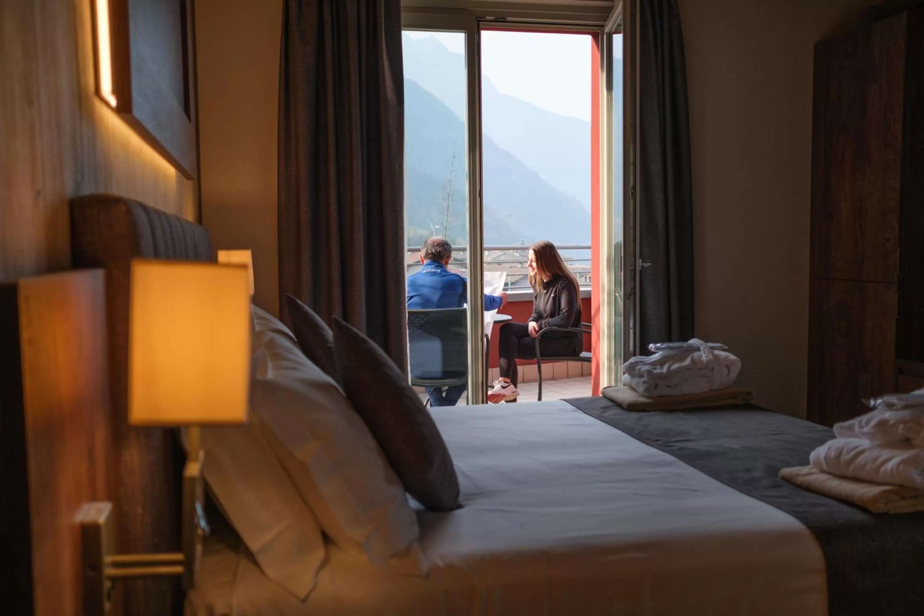 Bed in Lake Hotel La Pieve