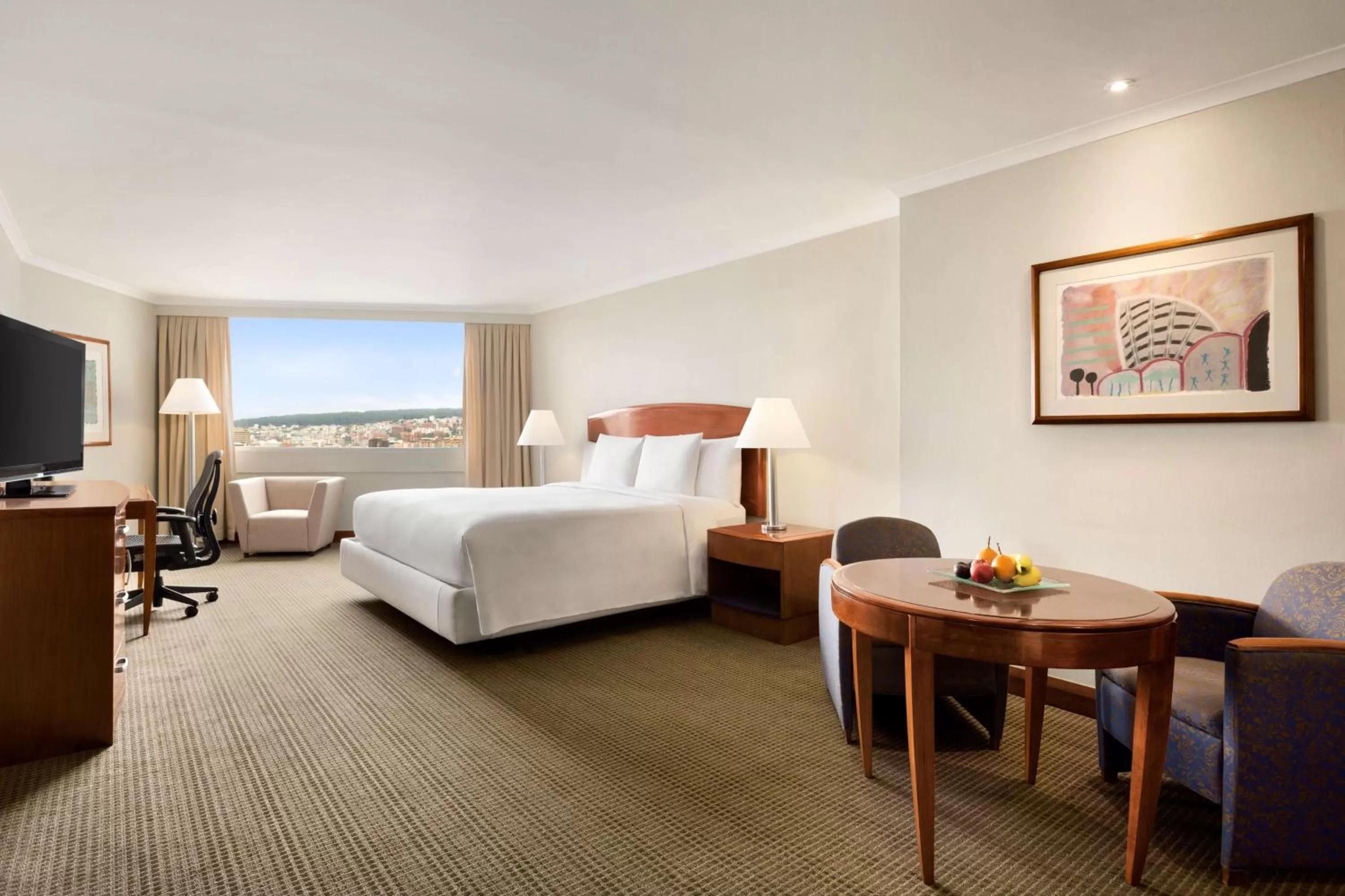 View (from property/room), Bed in Hilton Colon Quito Hotel