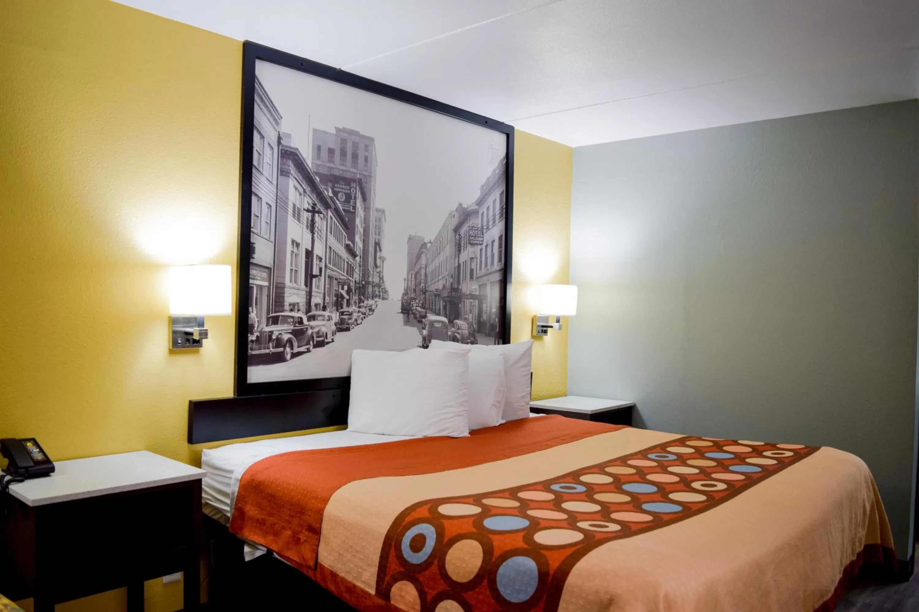 Bed in Super 8 Downtown Raleigh