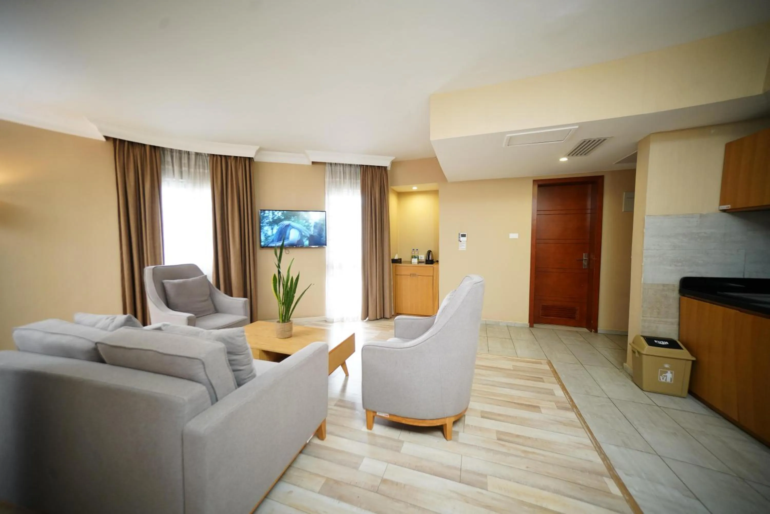 Seating area in Mado Hotel