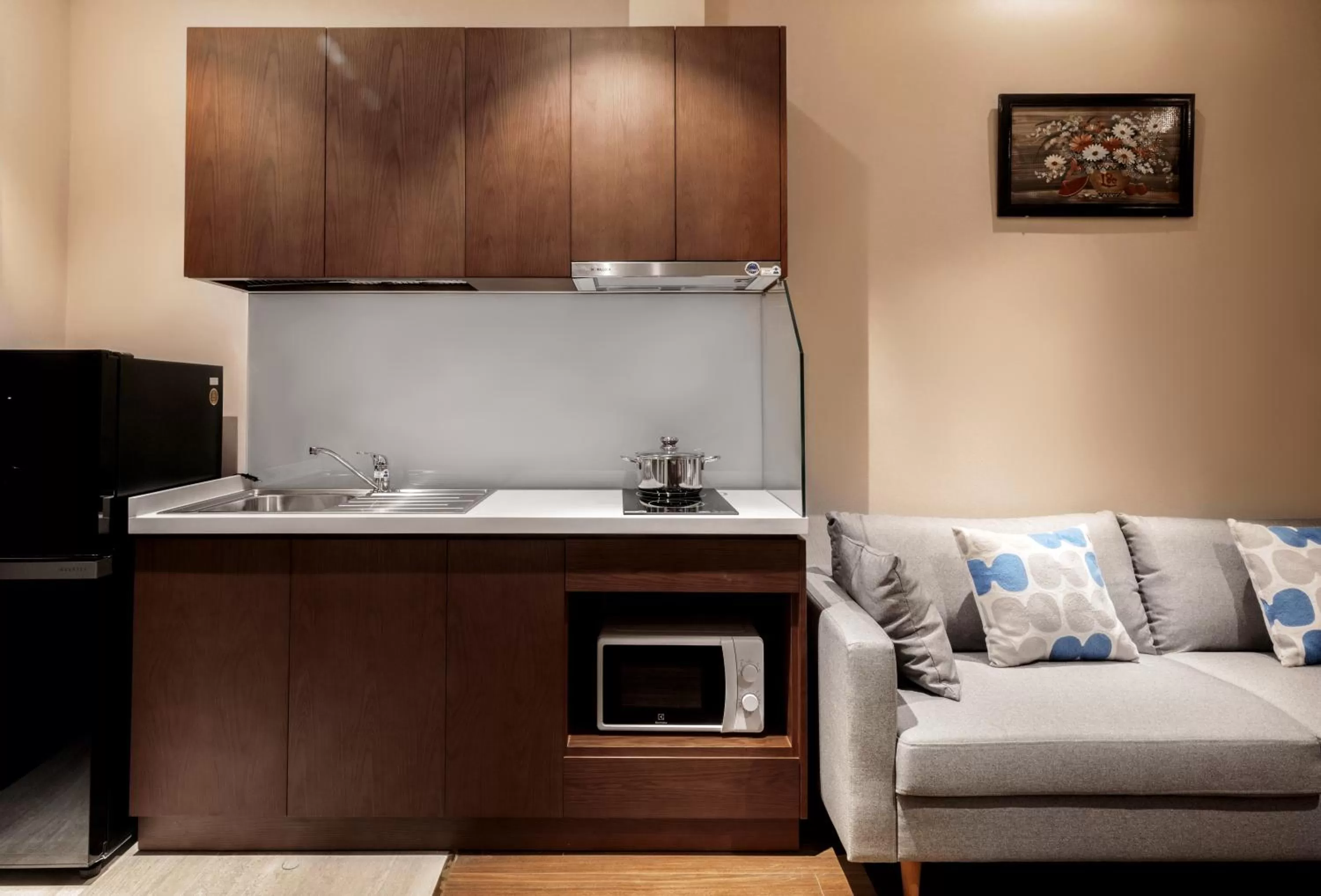 Kitchen or kitchenette in DHTS Business Hotel & Apartment