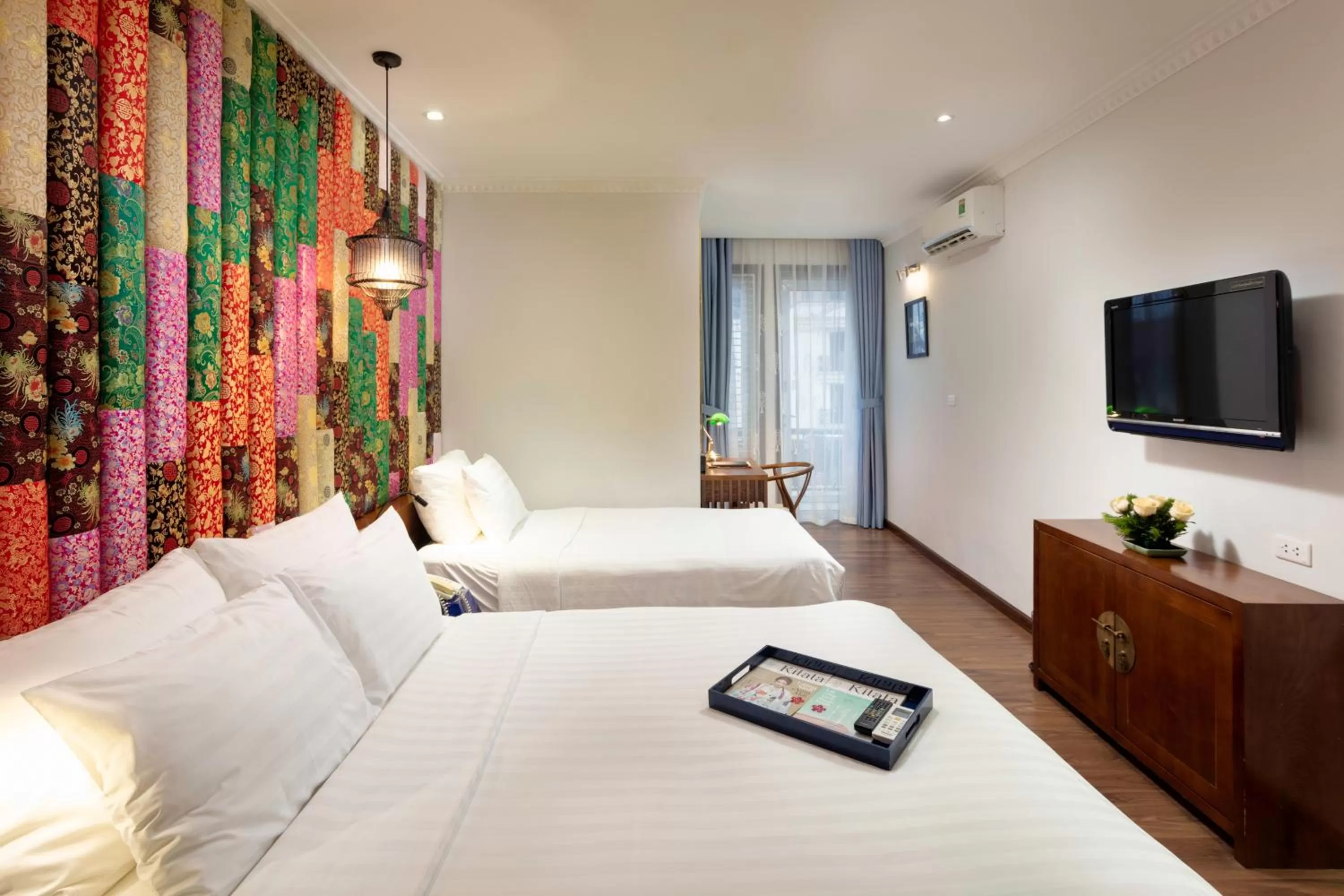 Decorative detail, Bed in Hanoi Media Hotel & Spa