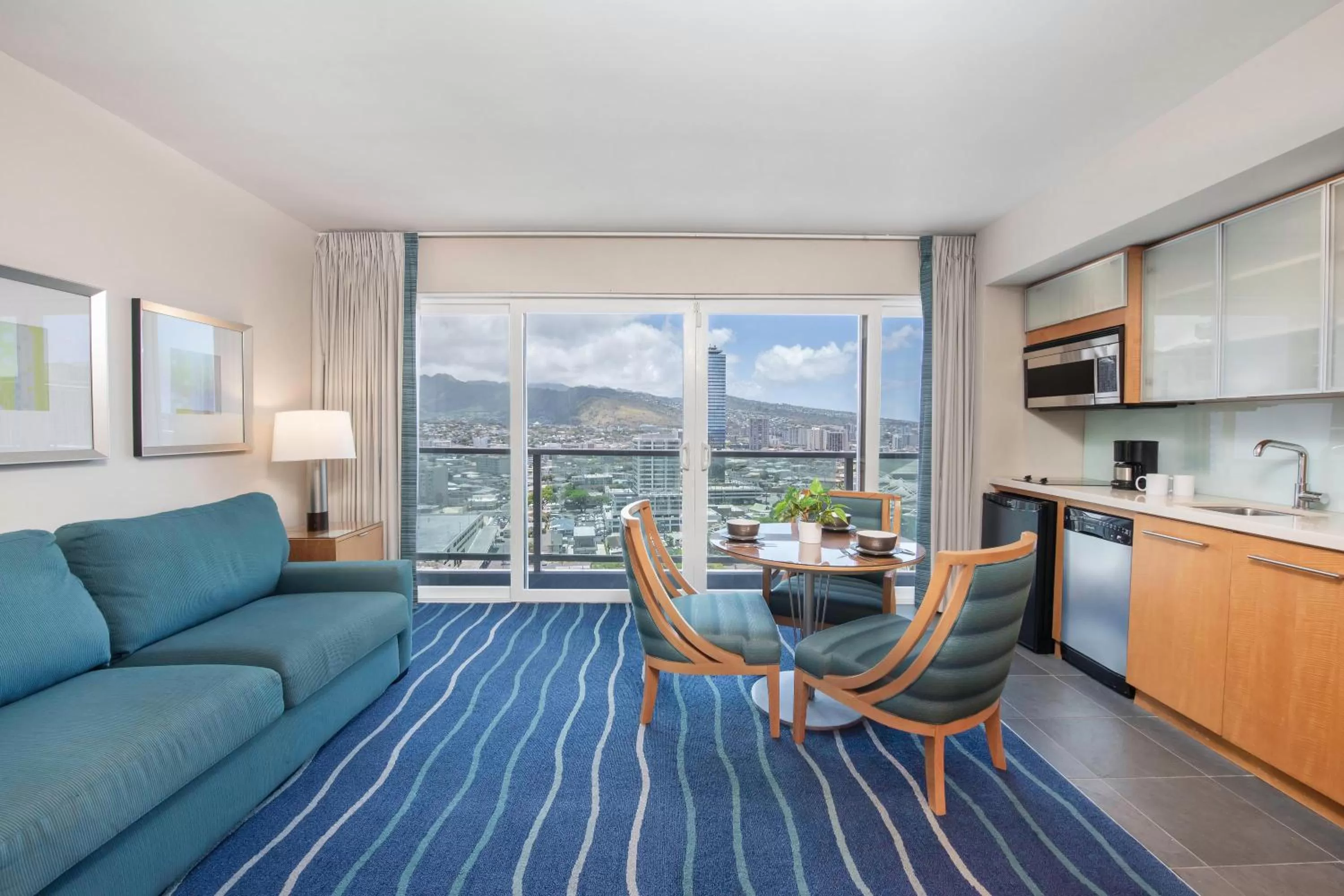 One-Bedroom Mountain View Suite - Resort Fee Included - with Kitchenette in Ala Moana Honolulu by Mantra