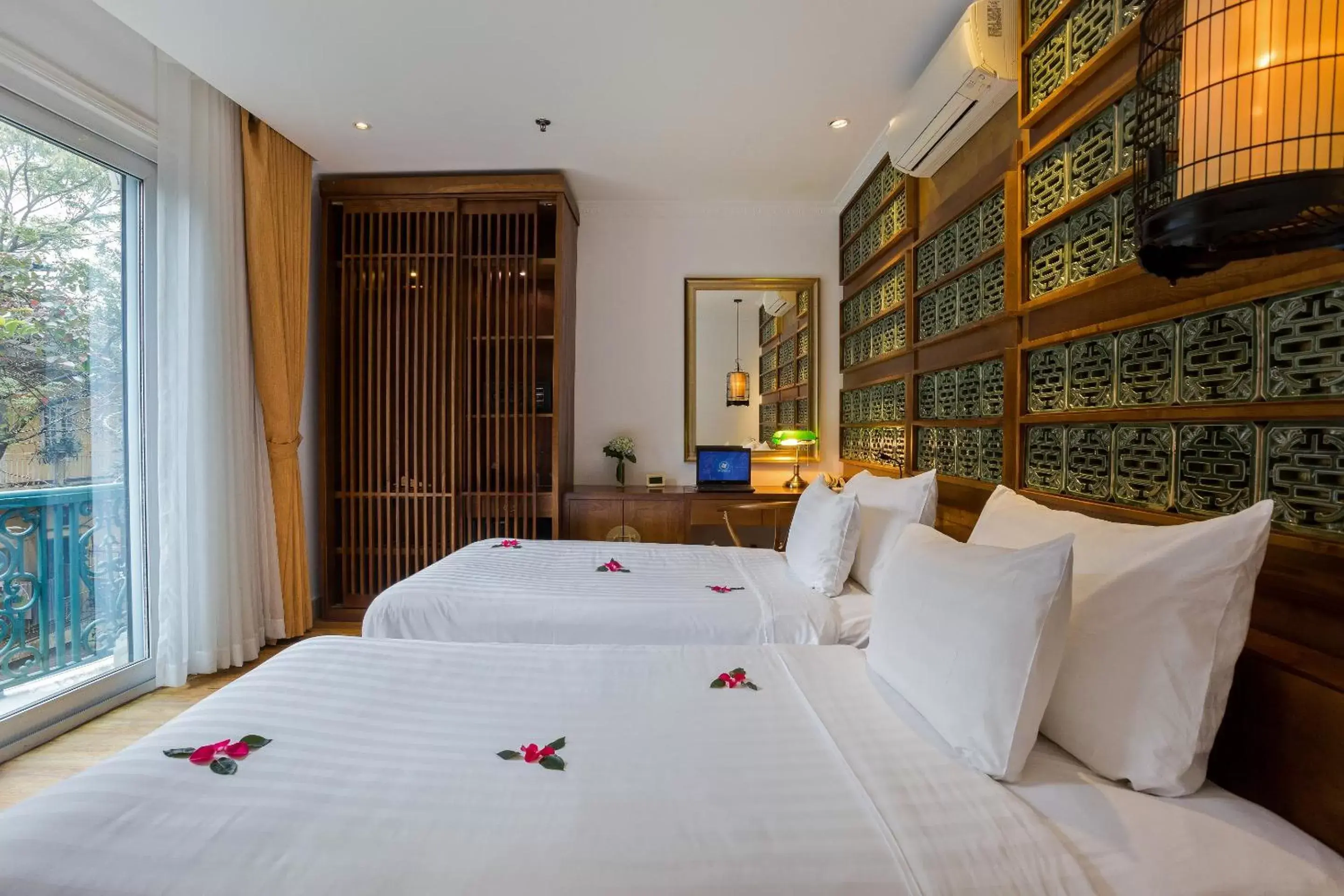 Deluxe Double or Twin Room with City View in Hanoi Media Hotel & Spa Deluxe Double or Twin Room with City View in Hanoi Media Hotel & Spa